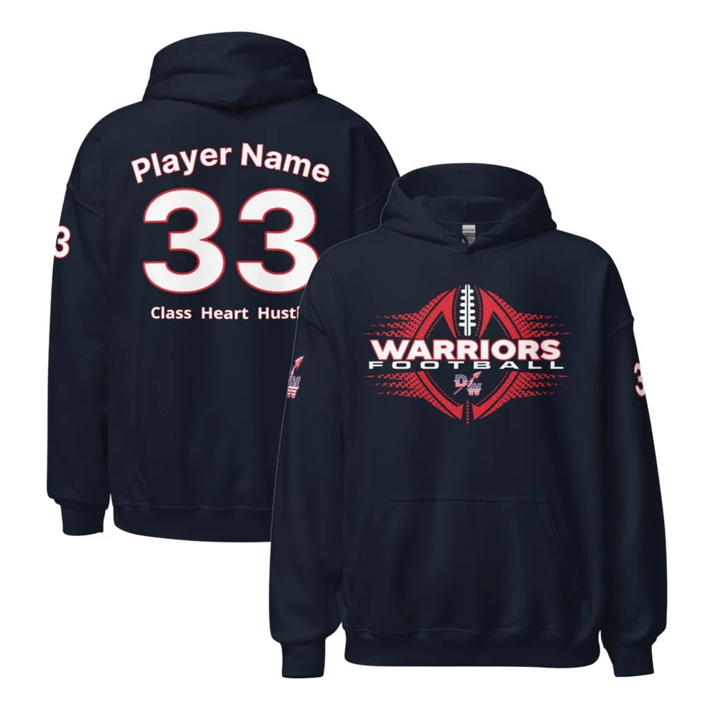 Dunkirk Custom Unisex Hoodie (Warrior Football)