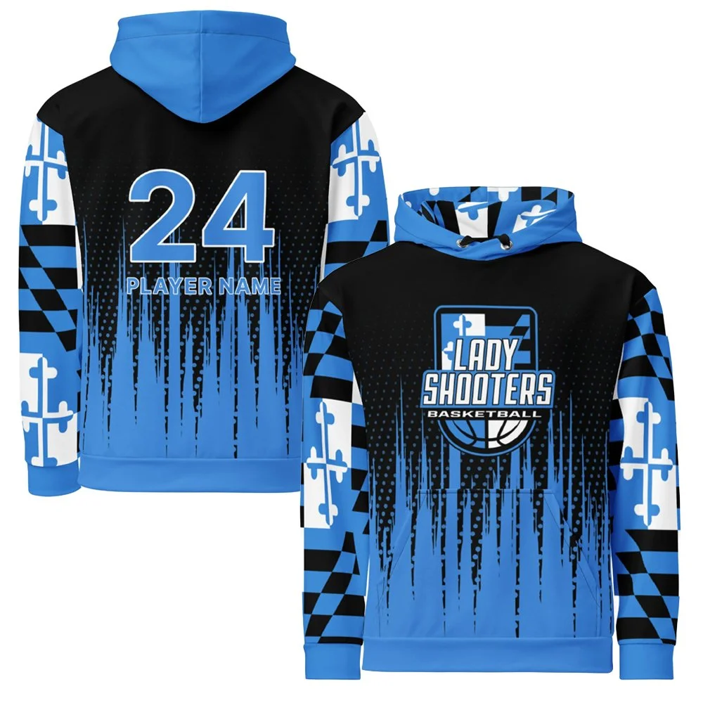 2026 Lady Shooters Custom AOP Unisex Hoodie