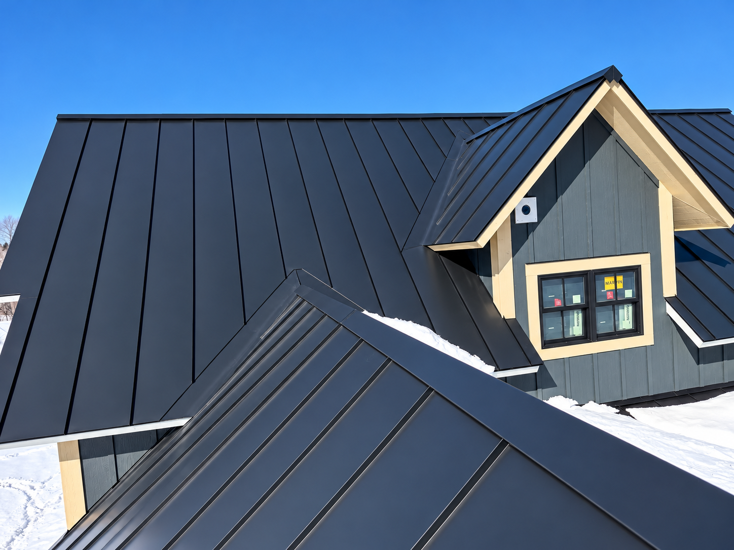 Metal Roof in the Winter