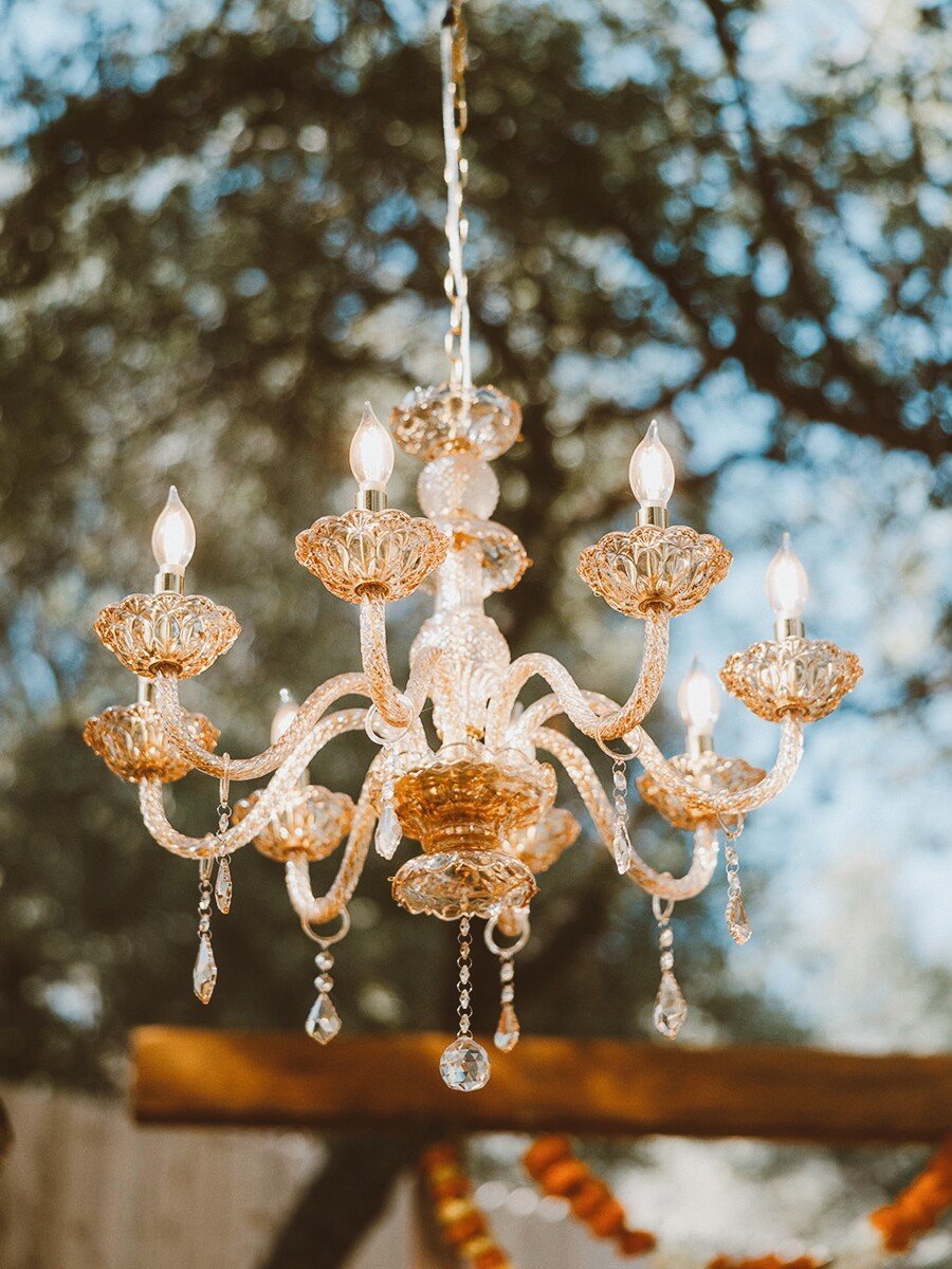 Chandelier vista at Upper amphitheater wedding
