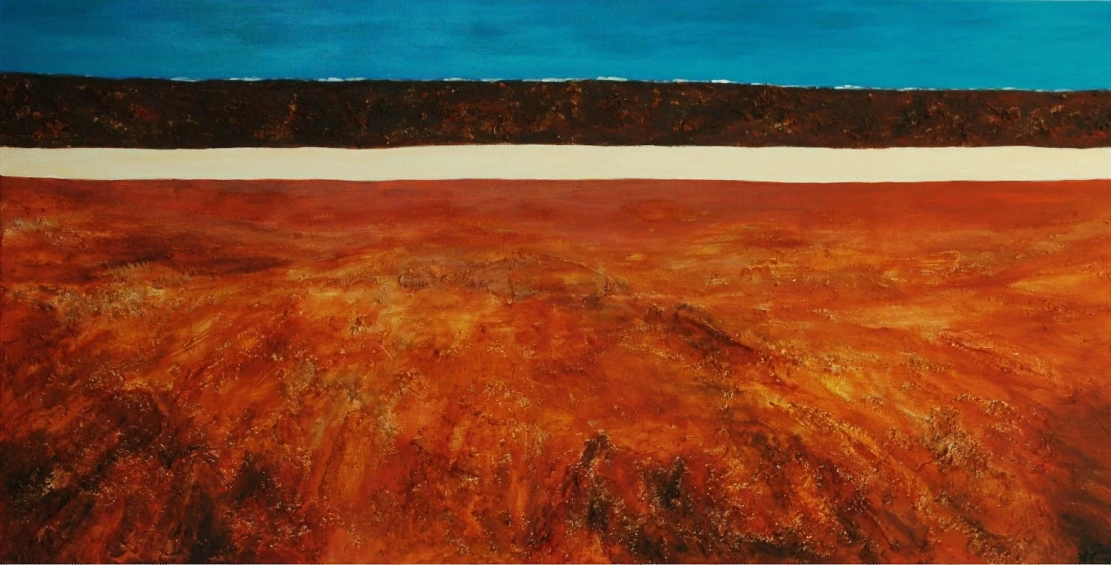 LAND MEETS SEA, Acrylic on Canvas, 50x100cm