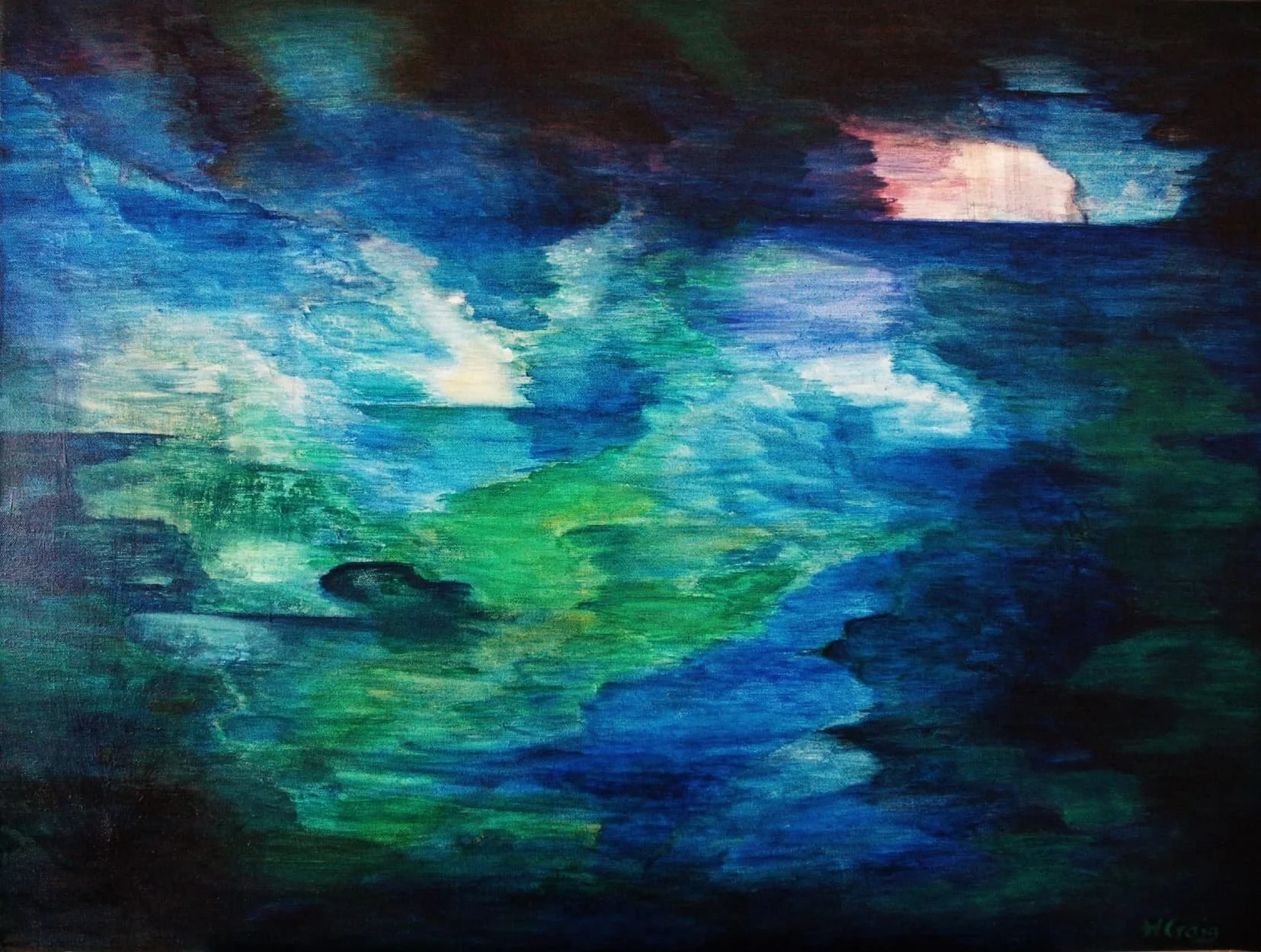 BLUE WATER, Acrylic on Canvas, 60x80cm