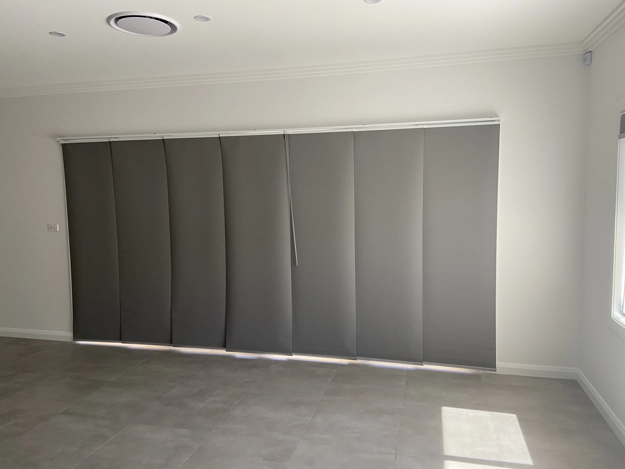 Panel Glide Blinds Griffith installation