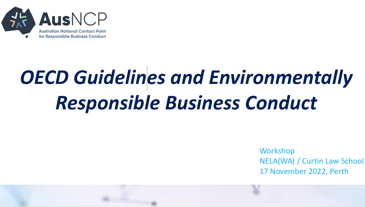 The OECD Guidelines and Environmentally Responsible Business Conduct