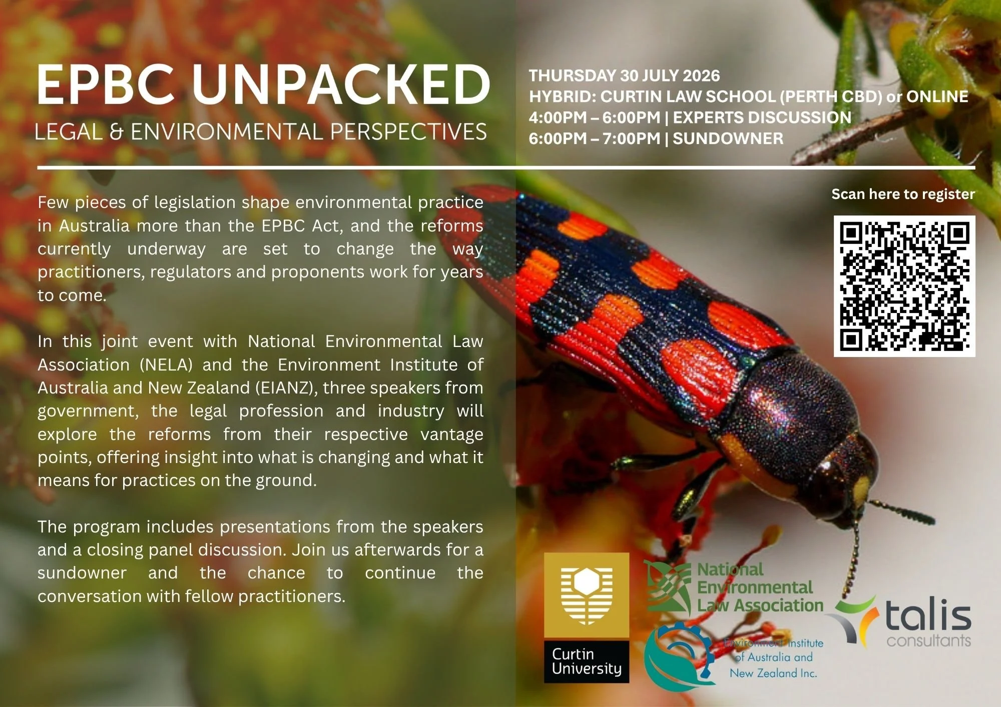 Perth | Panel Event: EPBC Unpacked: Legal and Environmental Perspectives