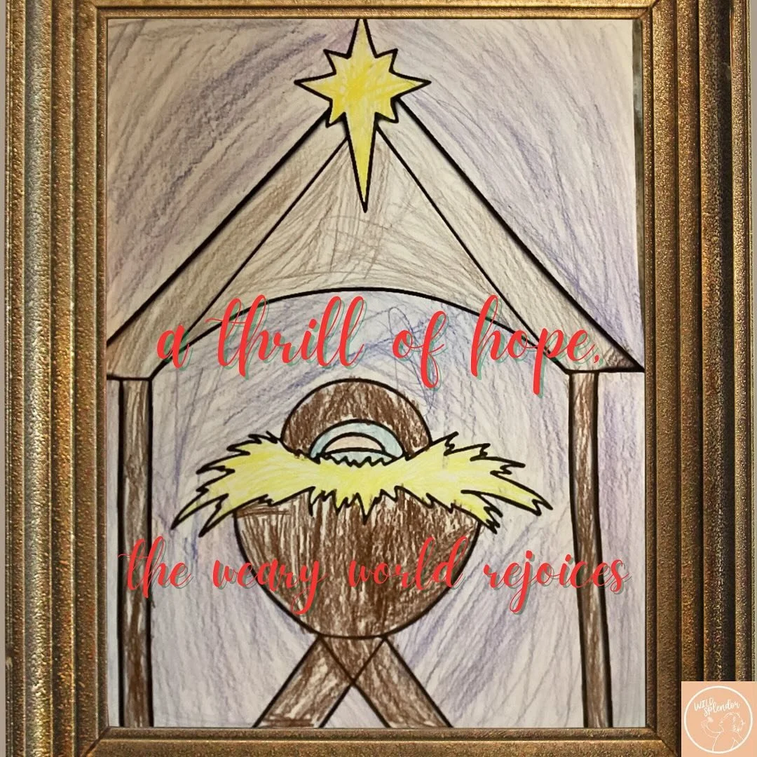 &ldquo;So, I guess that&rsquo;s how we will approach Christmas this year&hellip; Christmas (Jesus) is a thrill of hope that allows our weary hearts to rejoice despite our heartache. We have a whole new appreciation for Jesus because we&rsquo;ve never