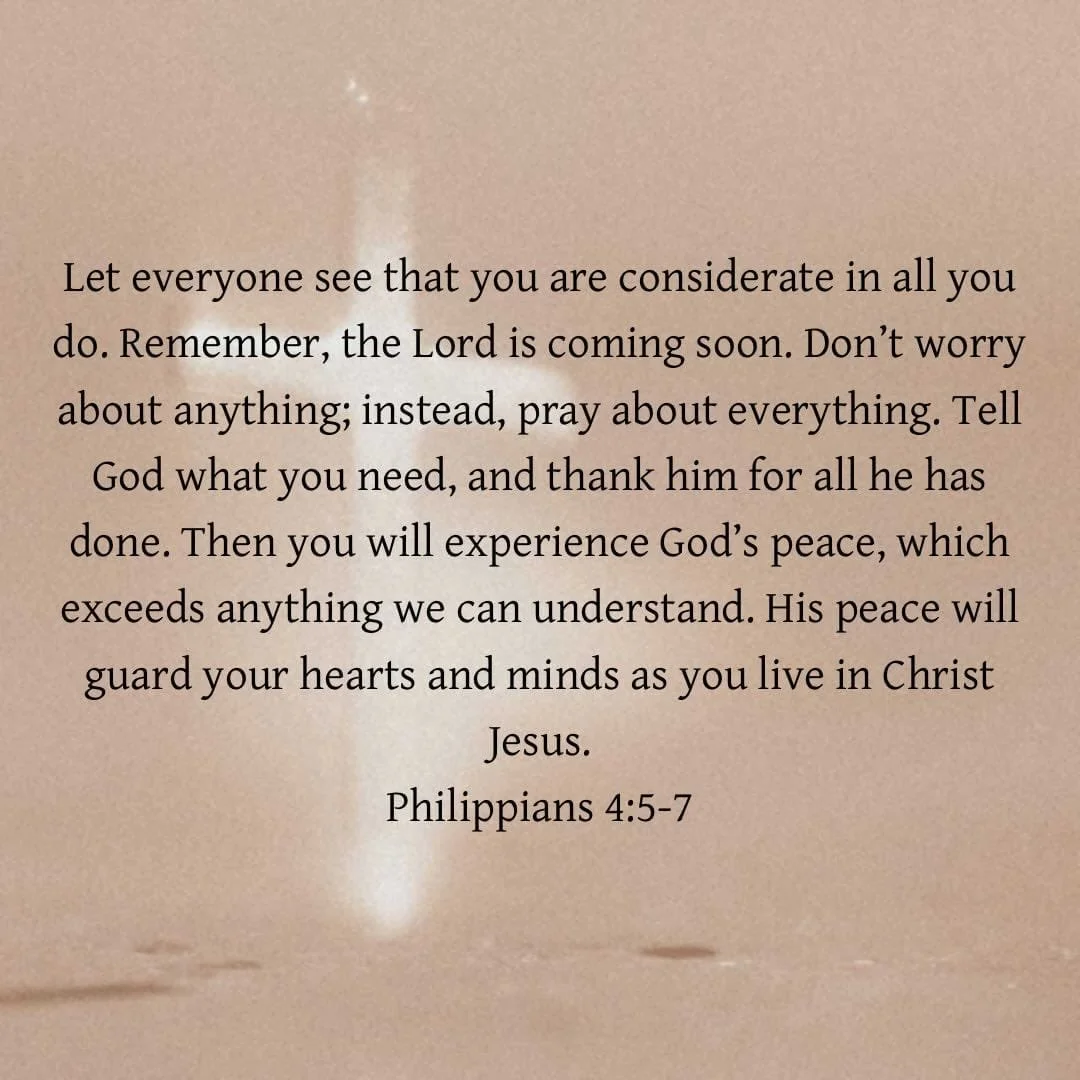 Pray about everything.