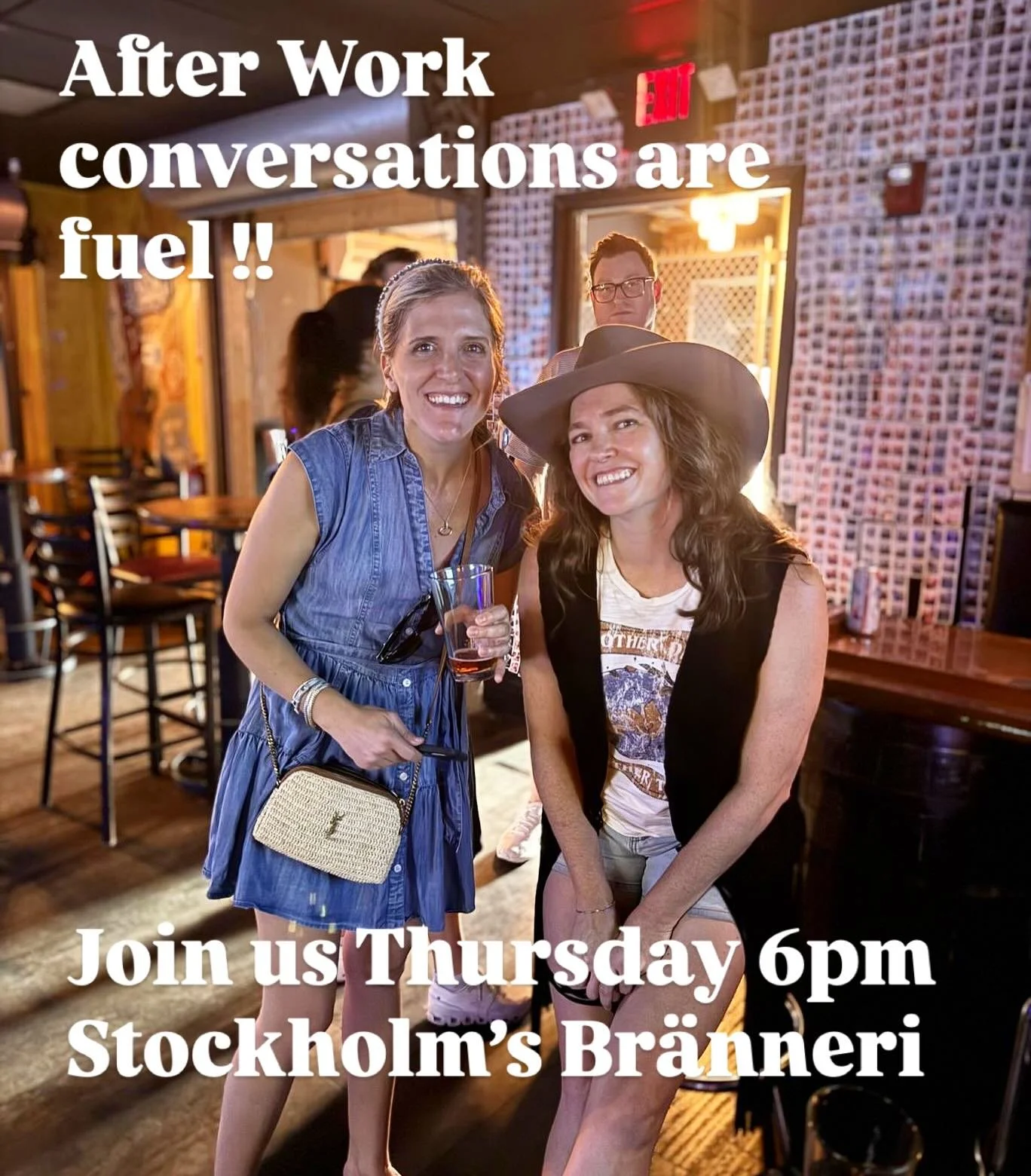 After Work &ne; After Thought 🤠
Fuel your next big idea over real conversation, craft drinks, and connection.

✨ Join us this Thursday 17:45-19:30 @stockholmsbranneri for an After Work where ambitious minds meet in style. 
No panels. No pitches. Jus