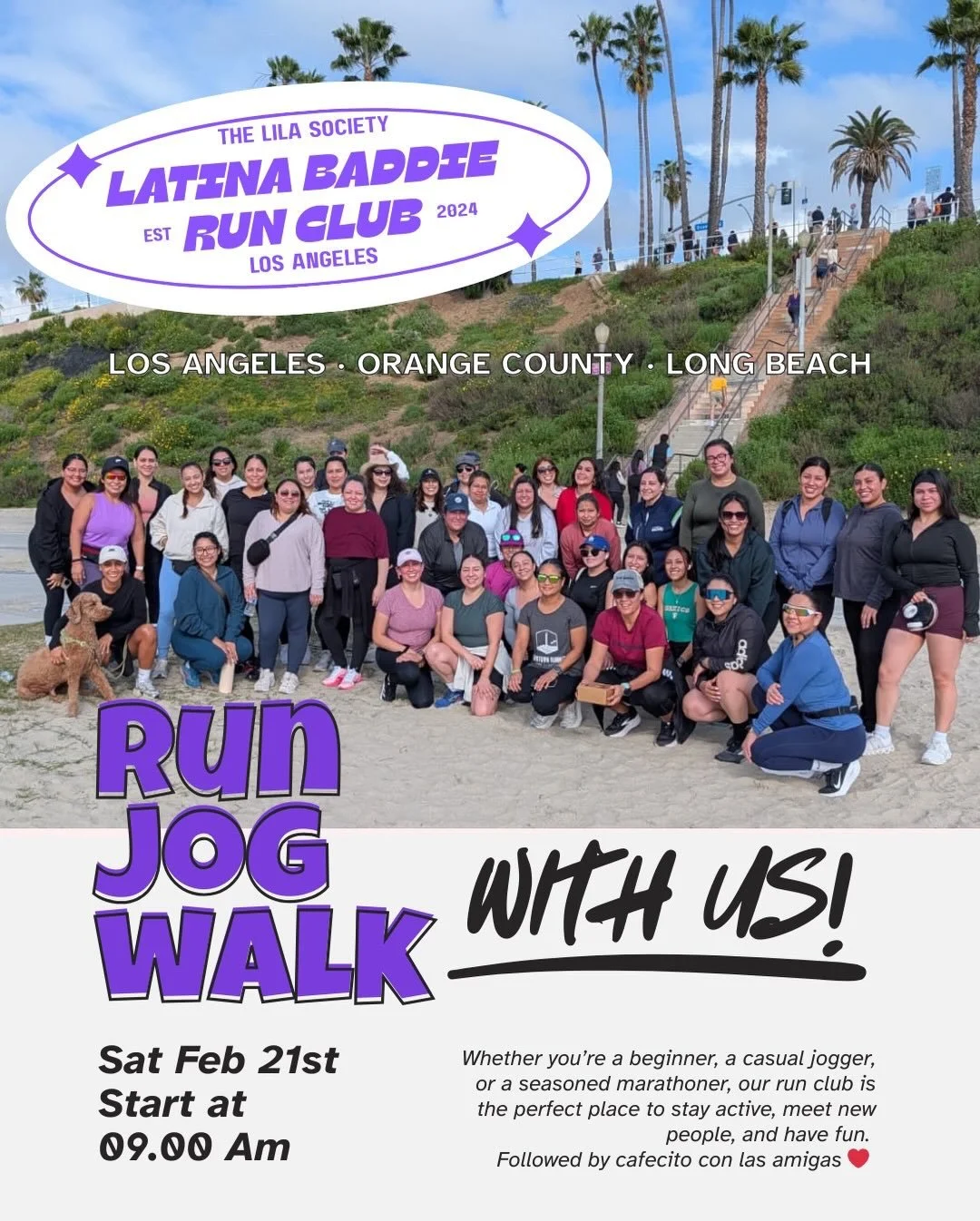 Calling ALL Latina Baddies to join us for our next Community Run &amp; Cafecito 🏃&zwj;♀️☕️

🔗 RSVP LINK IN BIO

It is honestly a vibe - coming solo or with a friend is encouraged ❤️ 

Drop an emoji if you&rsquo;ve joined solo to encourage another L