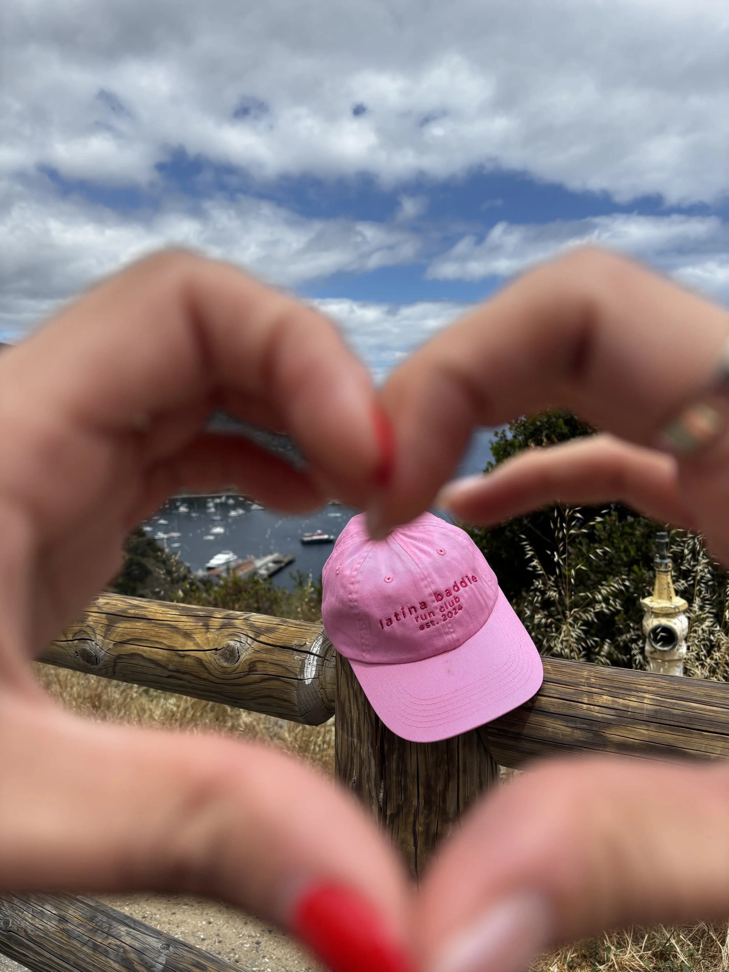 LATINA BADDIE RUN CLUB PINK CAP