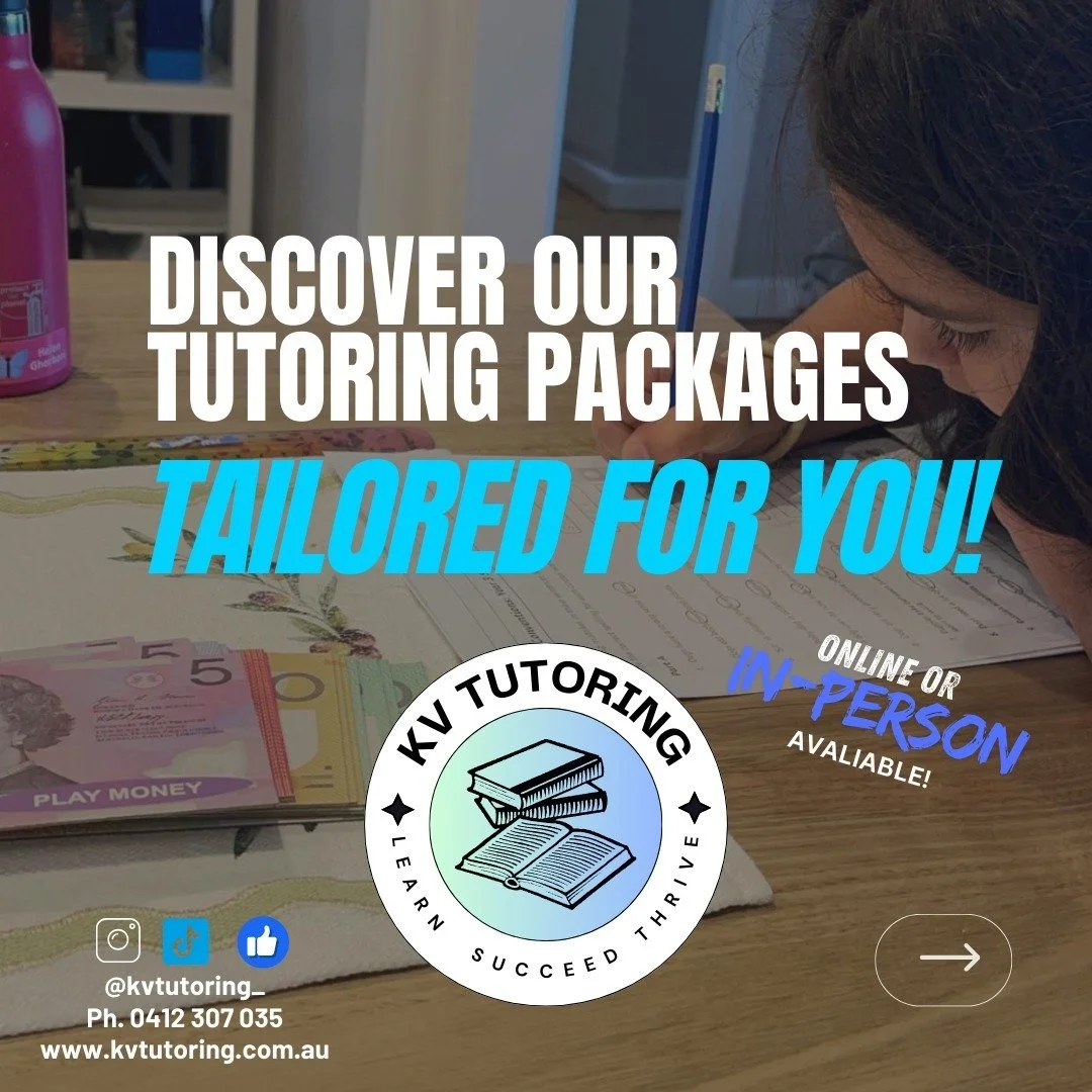 Tailored tutoring for all ages&mdash;online or in-person! Whether you&rsquo;re in Kindergarten or preparing for the HSC, we&rsquo;ve got you covered with personalised resources, flexible options, and engaging lessons.

📚 Our Packages:
✔️ Package 1: 
