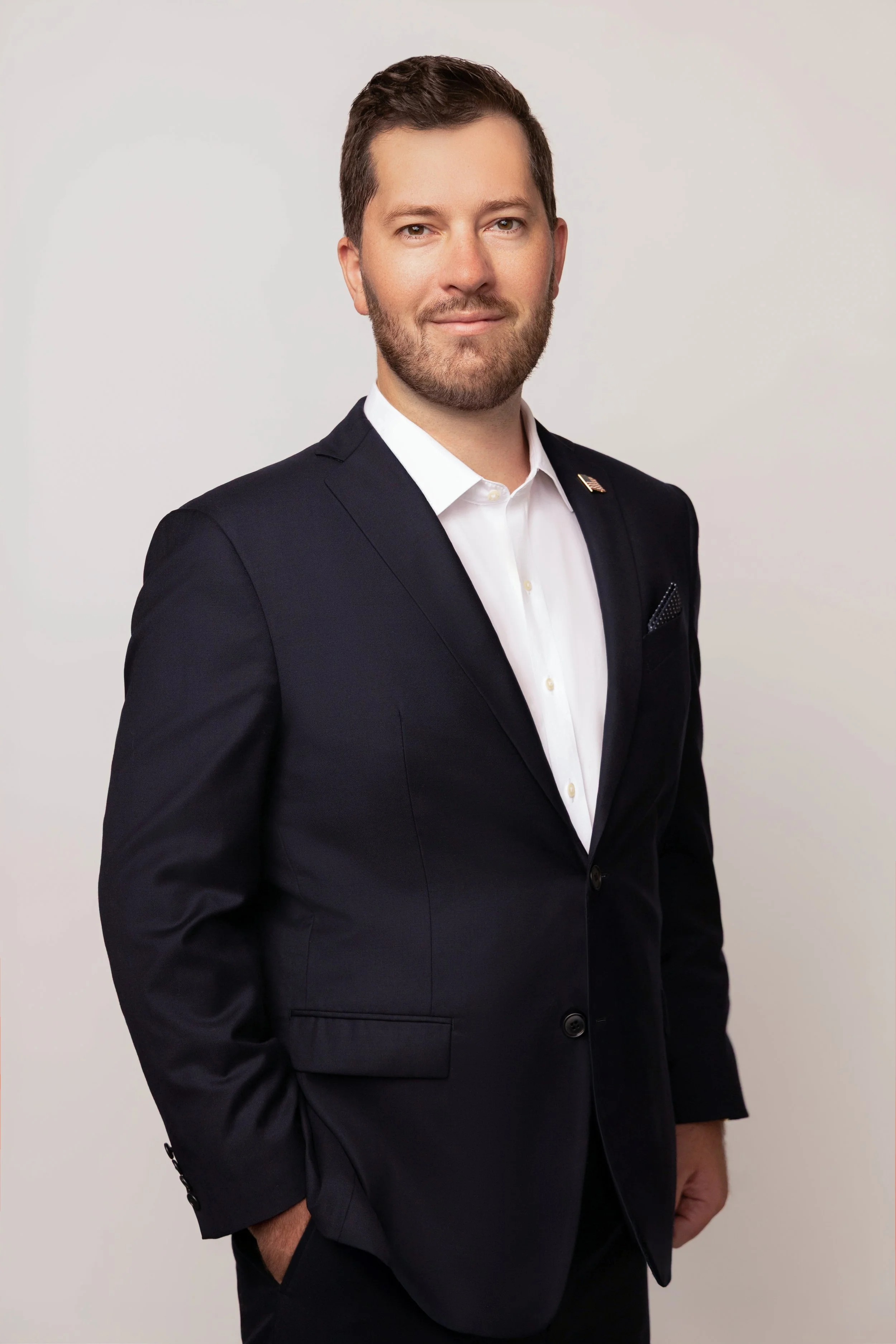 Executive business headshot of a private equity CEO photographed in Encinitas, San Diego