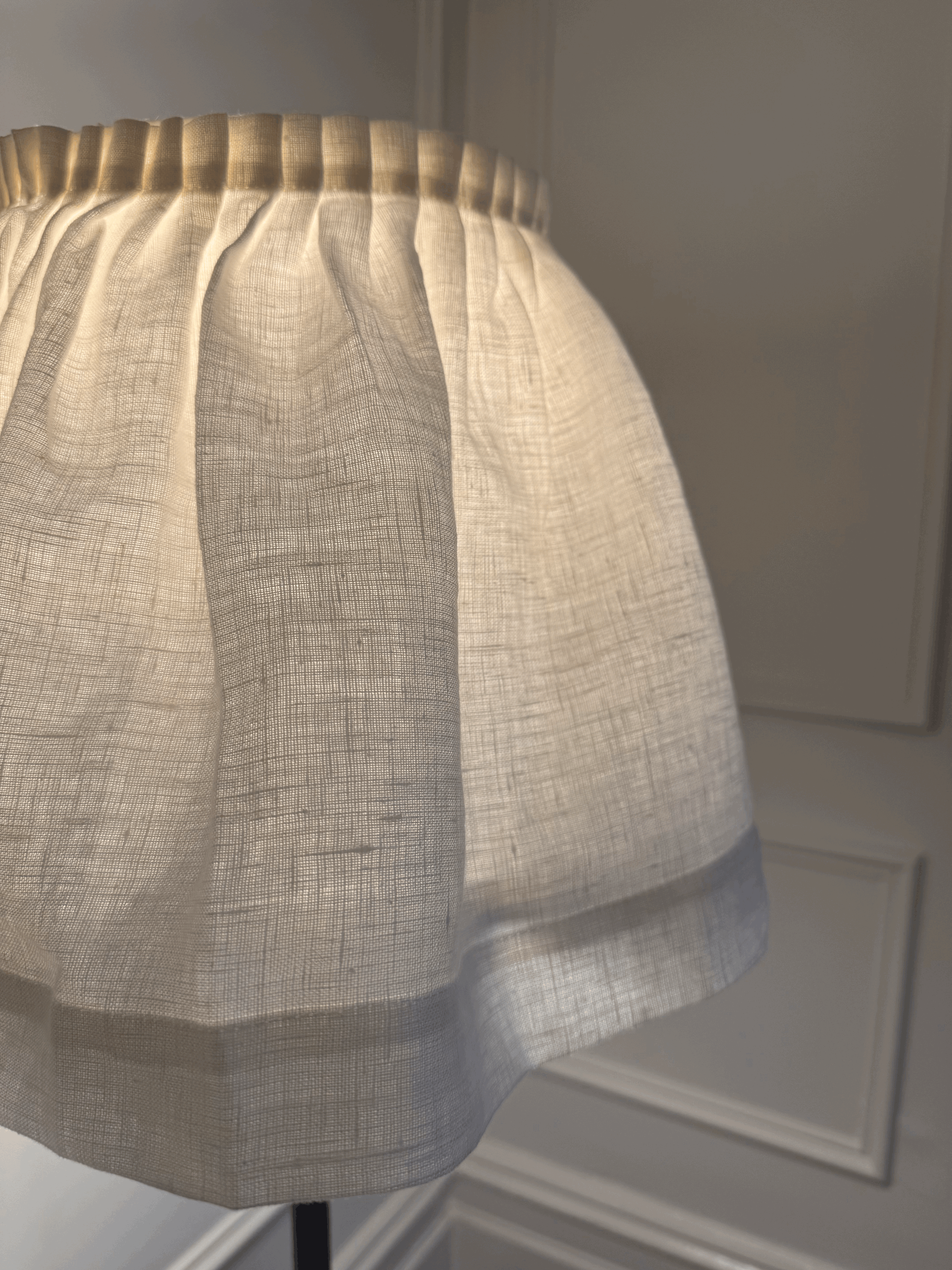 Ivory Pleated Lampshade