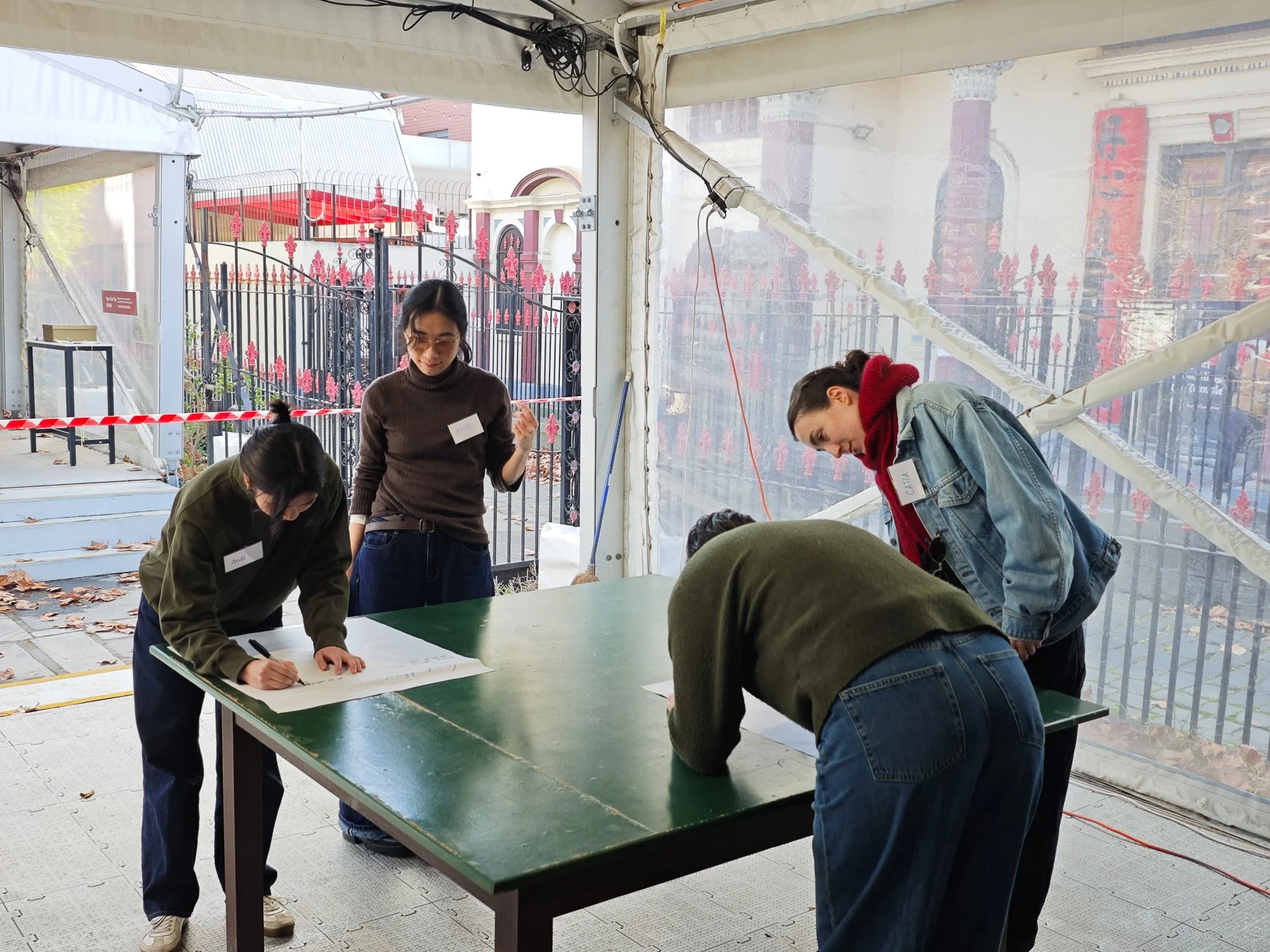  Volunteers contributing ideas and feedback to help shape future conservation workshops. Photo:Danni Lin 