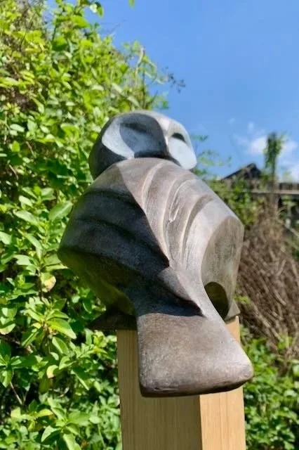 The night keeper - barn owl - cold cast bronze