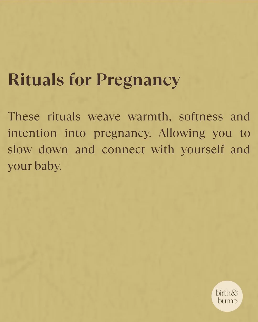 Rituals create safety in our bodies.
Warmth, breath, touch, intention. These are the things that calm the nervous system, prepare us for labour, and support healing. Small actions, big impact.💛