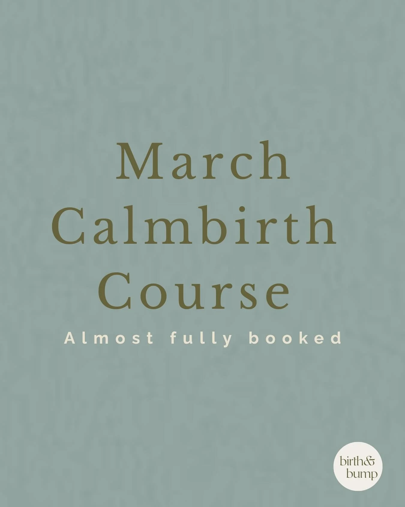 Almost full 🤍

March Calmbirth is filling quickly with only a few spaces left. If this feels like the right season for you to prepare for birth calmly and confidently, I&rsquo;d love you to join us ✨ Bookings via the @calmbirth website or @birthandb