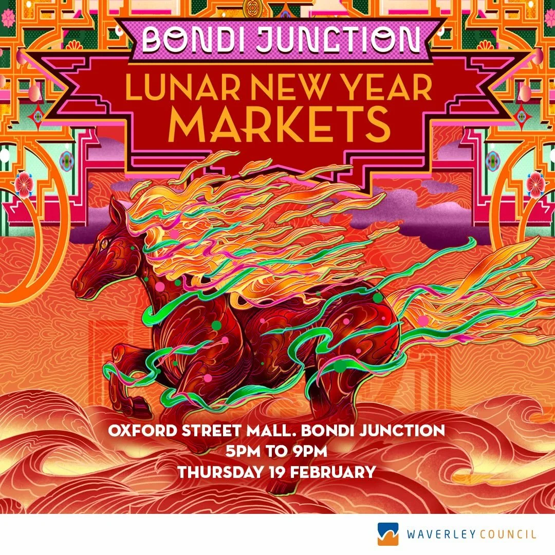 🐎✨ Lunar New Year Night Market is coming to Bondi Junction ✨🐎

Bondi Junction is lighting up for a special Lunar New Year Night Market, celebrating the &lsquo;Year of the Horse&rsquo;

Join us for an electric evening of culture, colour and connecti