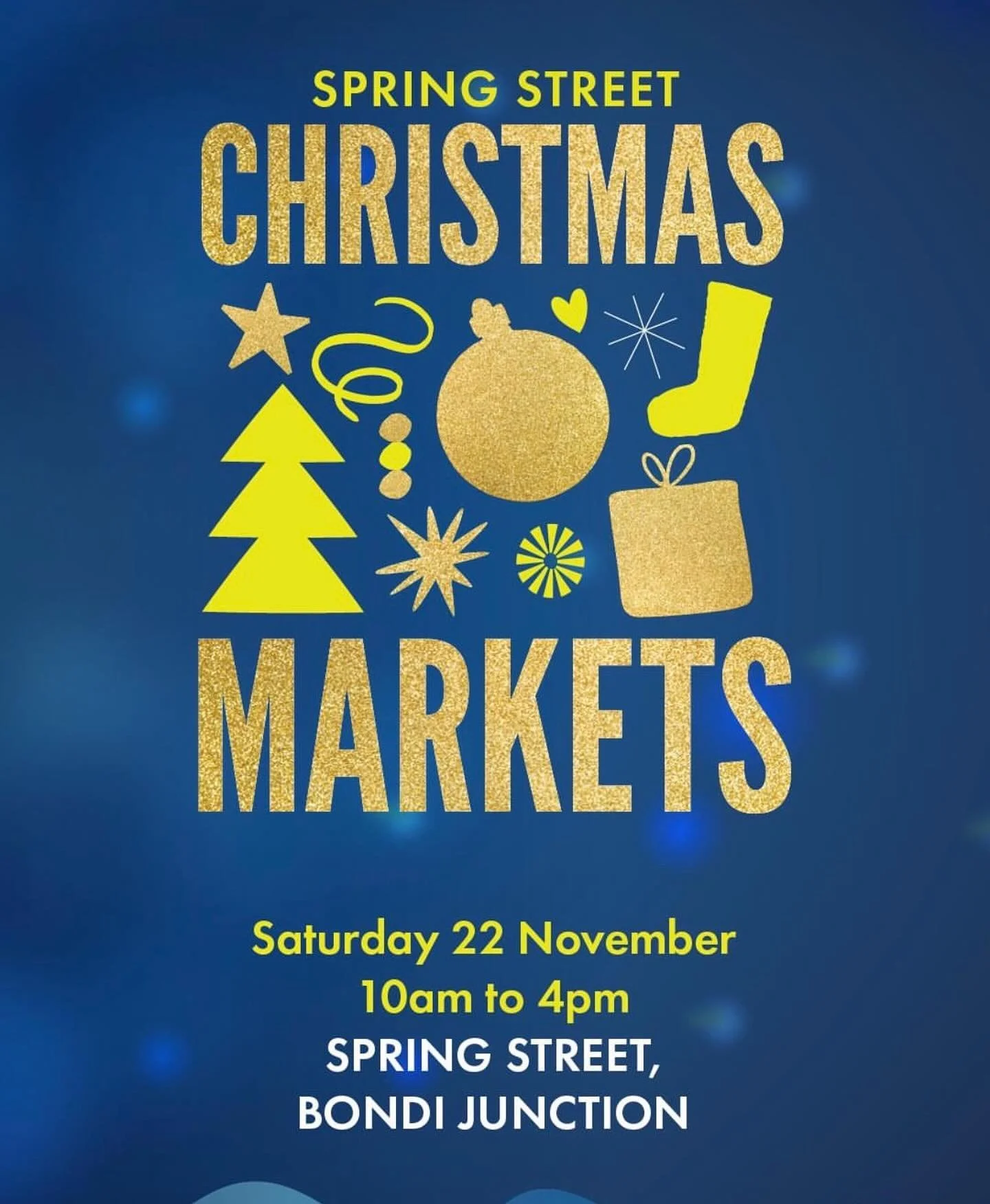 🎄 The Christmas Markets are coming to Bondi Junction! 

Join us as Spring Street transforms into a festive laneway filled with 15 amazing market stalls, perfect for getting a head start on your Christmas shopping.

Plus Spring Street will be alive w