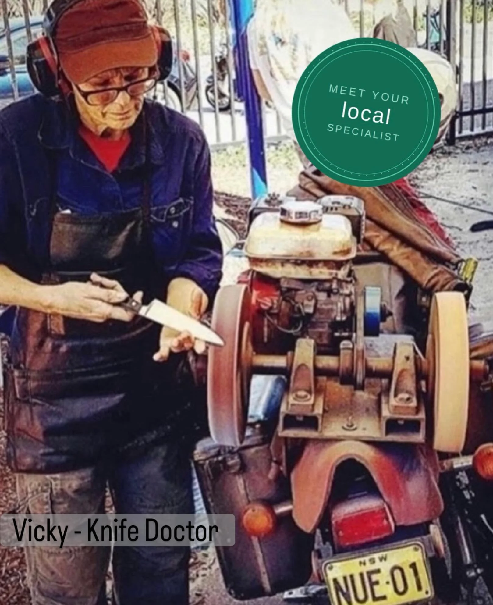 Meet Vicky, our resident the Knife Sharpener Doctor

Bring your tired, blunt knives back to life and experience the difference a professional sharpen can make. Whether it&rsquo;s your favourite kitchen knife or a well-loved tool, Vicky will have it p