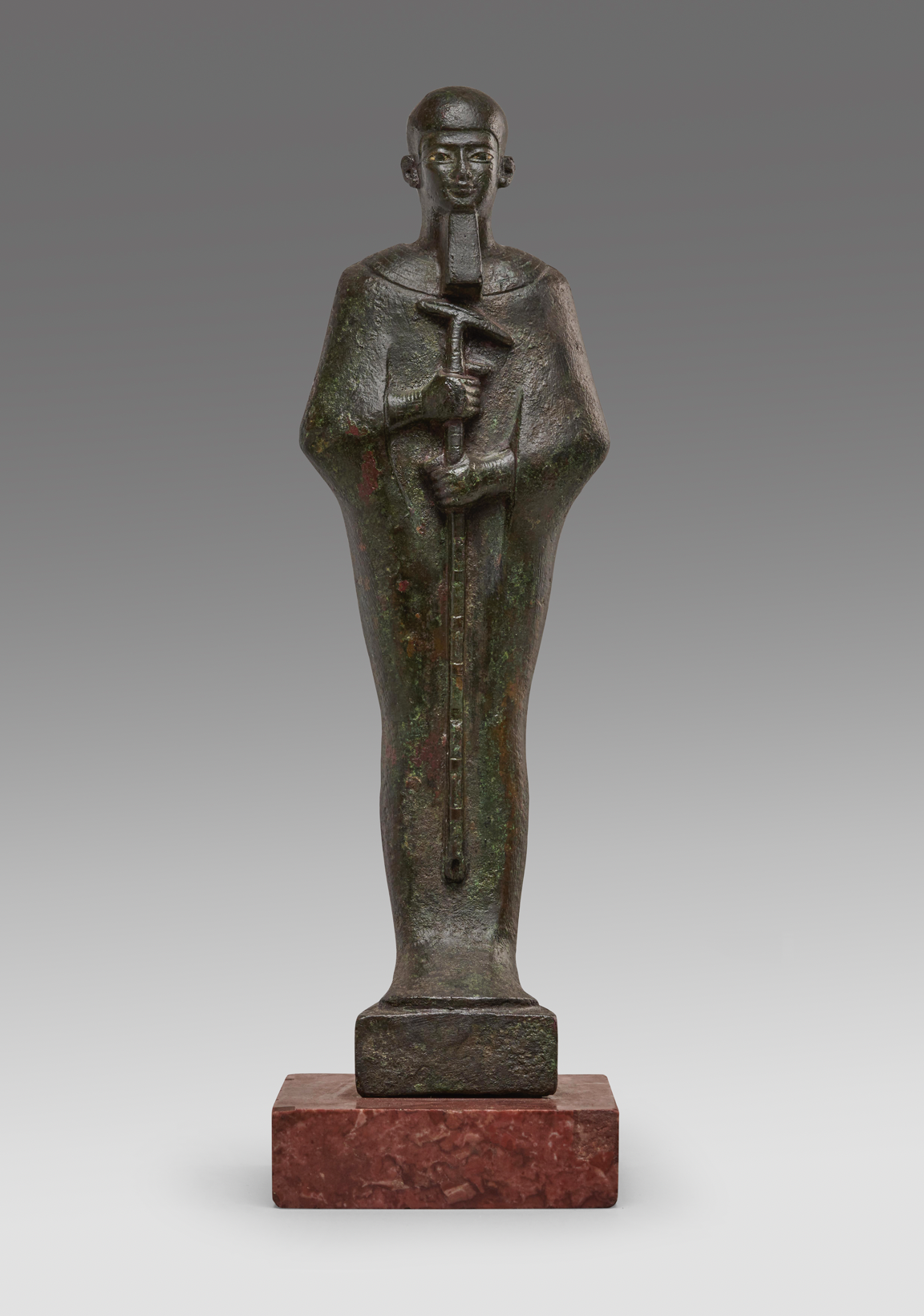 Egyptian Bronze Ptah 
Late Dynastic Period, 26th Dynasty, circa 664-525 BC; Height: 24.2 cm; William Amhurst Tyssen-Amherst, 1st Baron Amherst of Hackney (1835-1909) and thence by descent; William Randolph Hearst; Ernest Brummer, 1941-1964; French pr