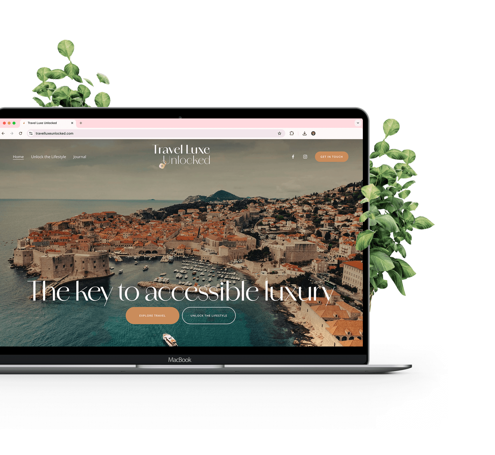 Travel Luxe Unlocked homepage hero