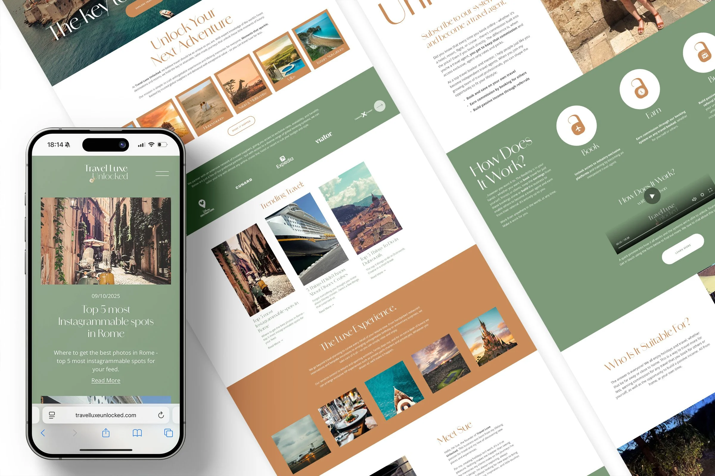 Travel Luxe Unlocked Website and mobile blog