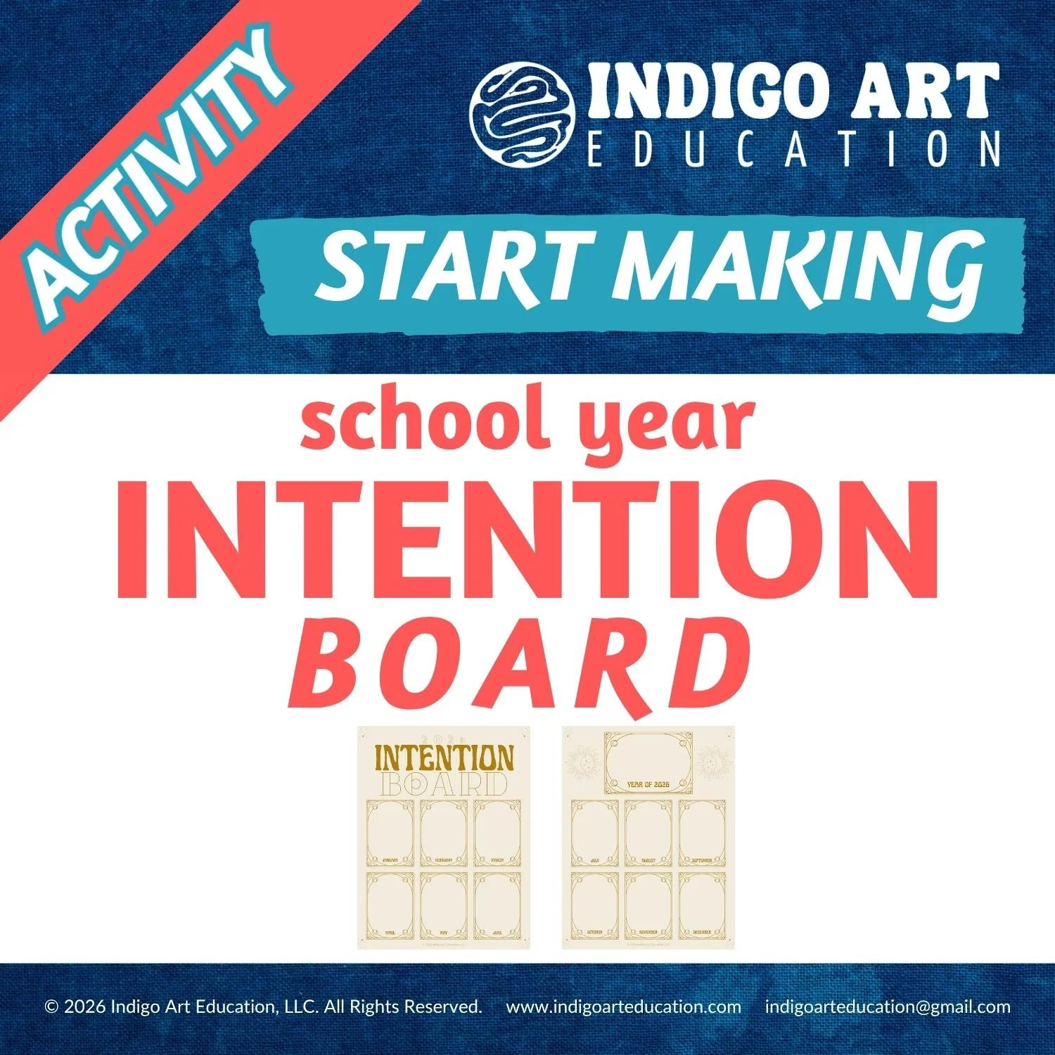 ACTIVITY: School-Year Intention Board