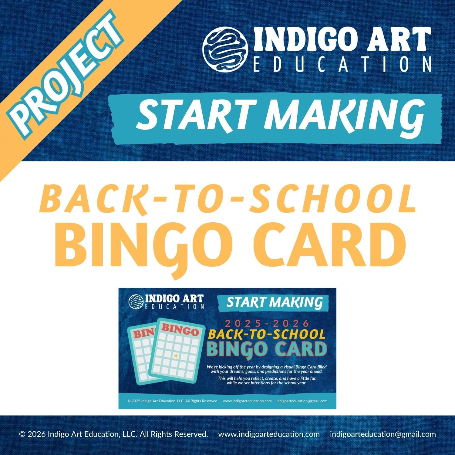 PROJECT- Back-to-School Bingo Card