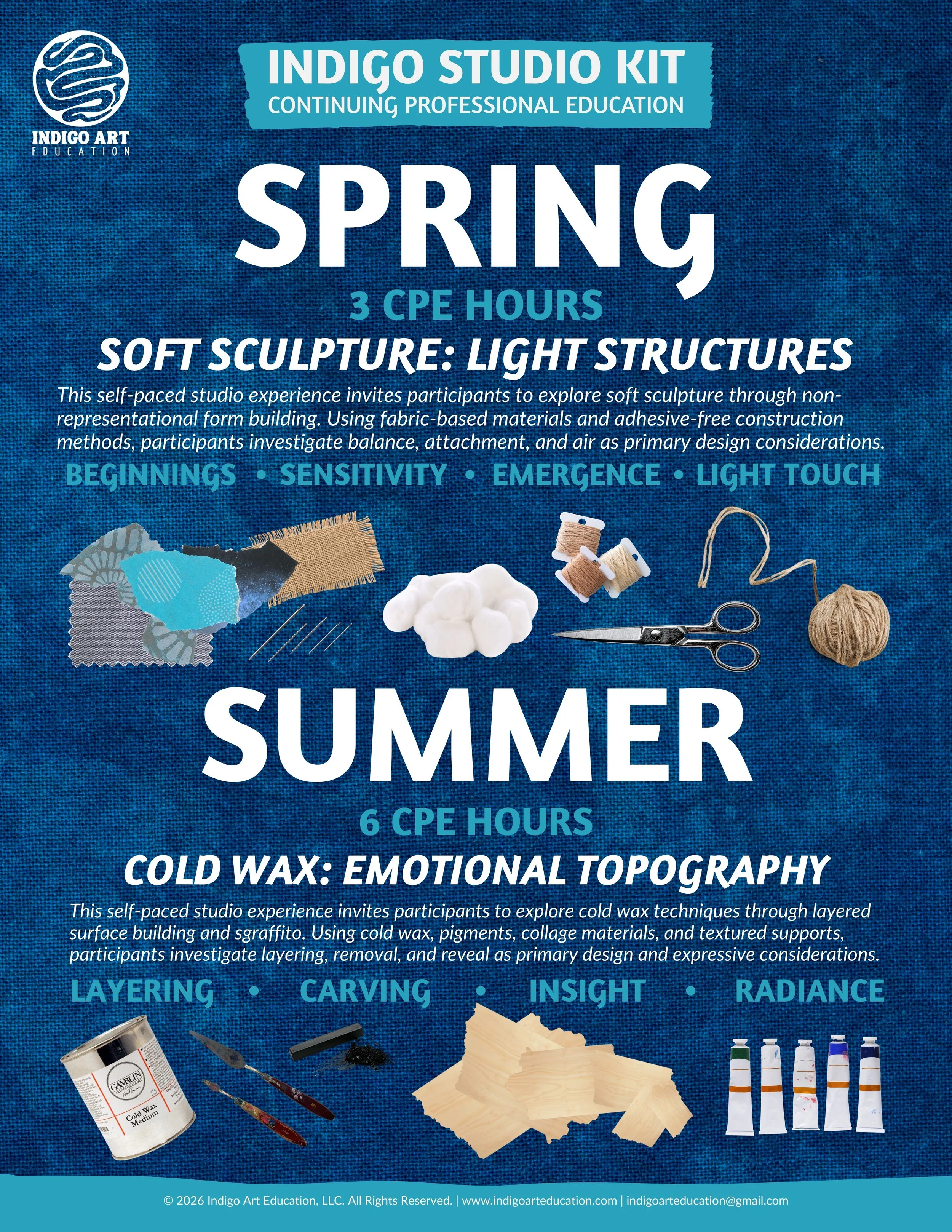 Indigo Studio Kit: CPE – BUNDLE Spring + Summer (9 hours)