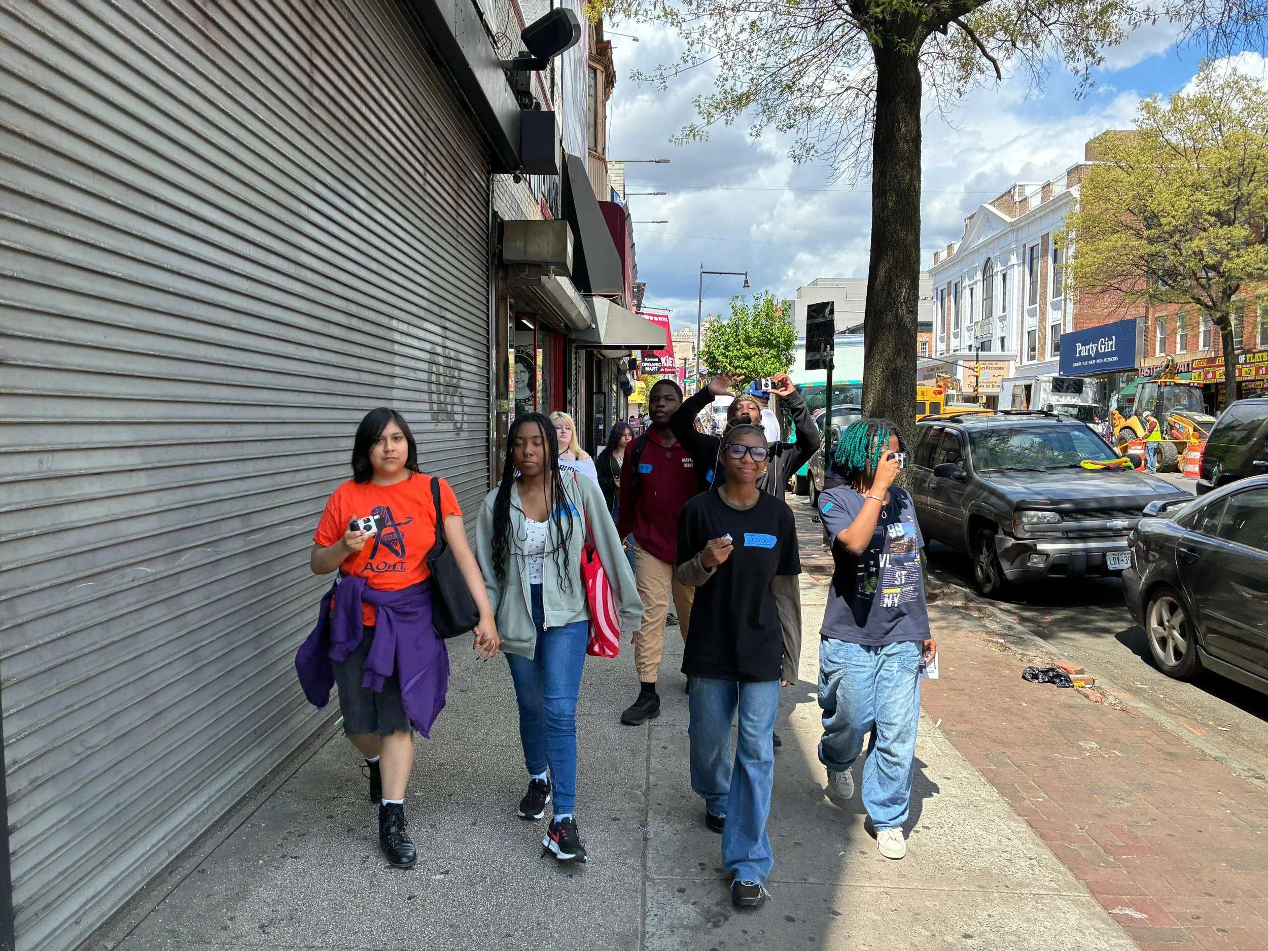 Students from Erasmus on a street photography walk