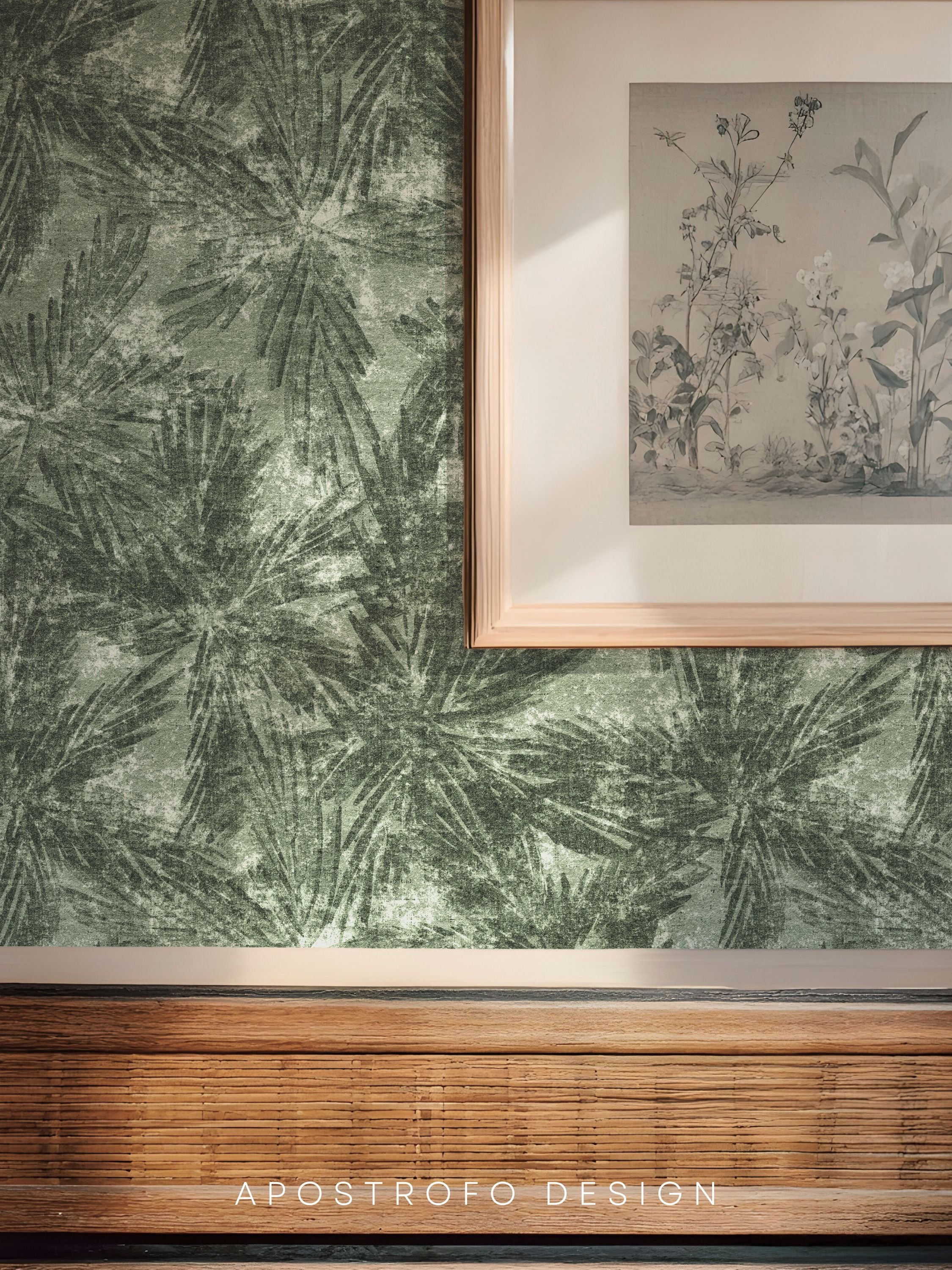 Textured Palm Fronds Wallpaper