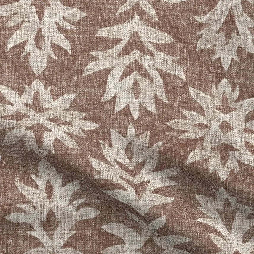 Boho Farmhouse Folk Art Botanical Fabric