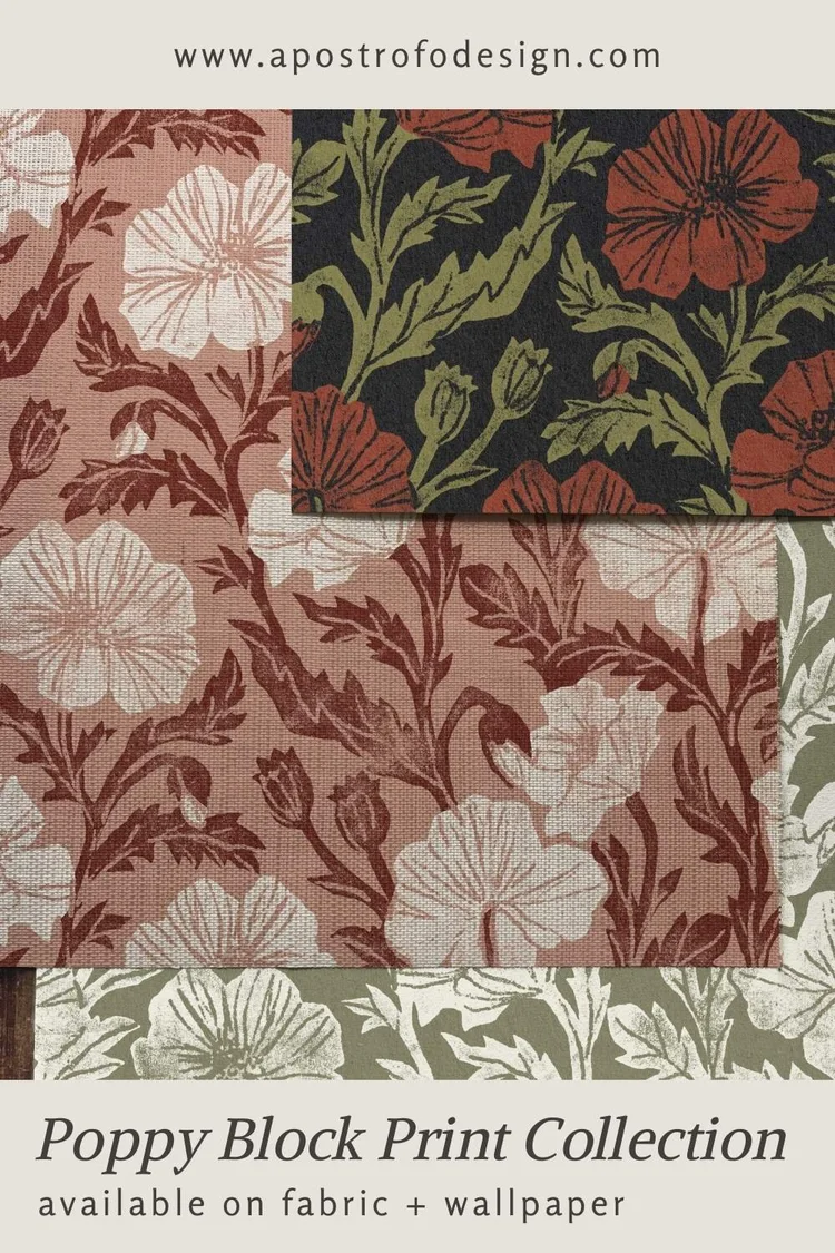 Poppy Block Print — Apostrofo Design