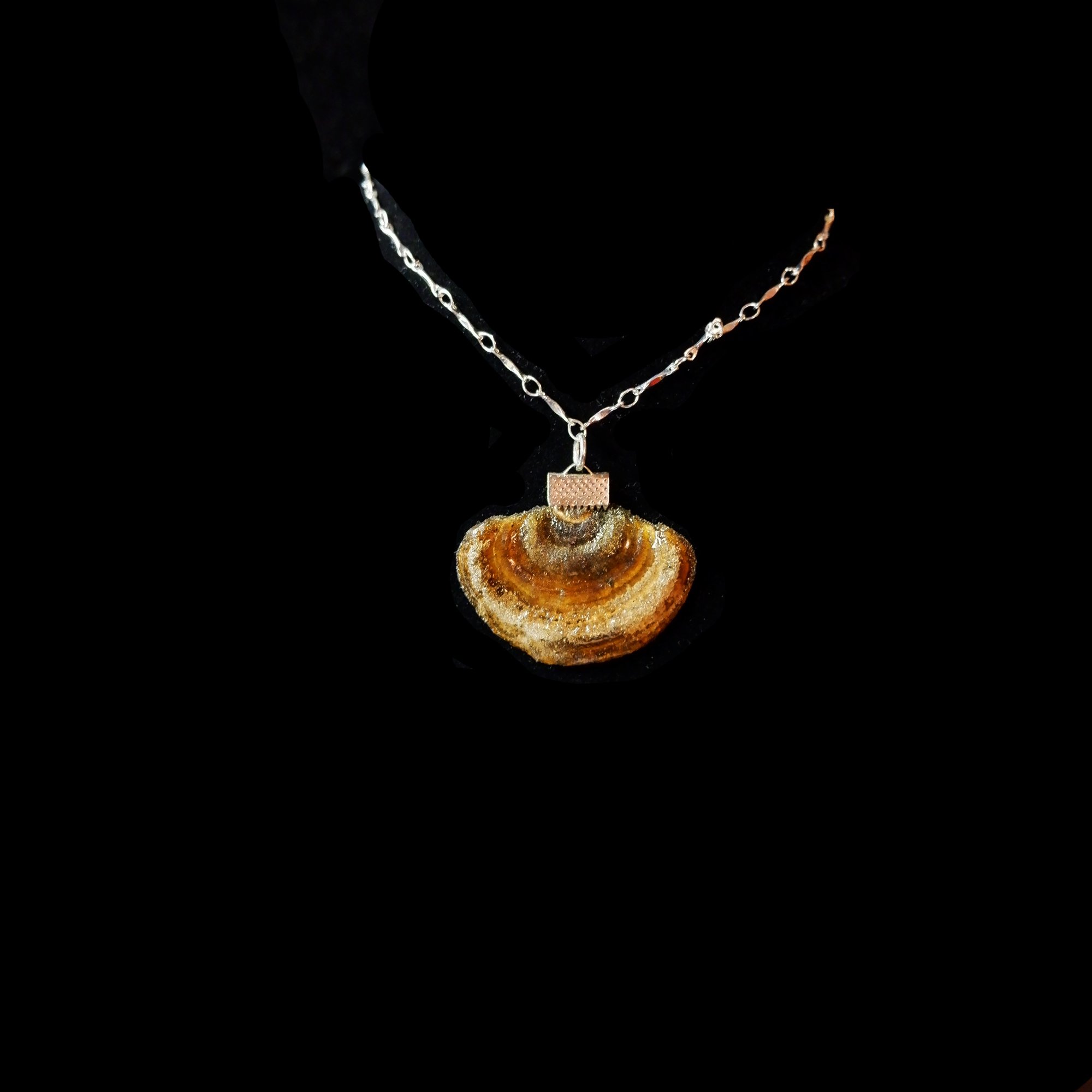Brown Turkeytail Necklace