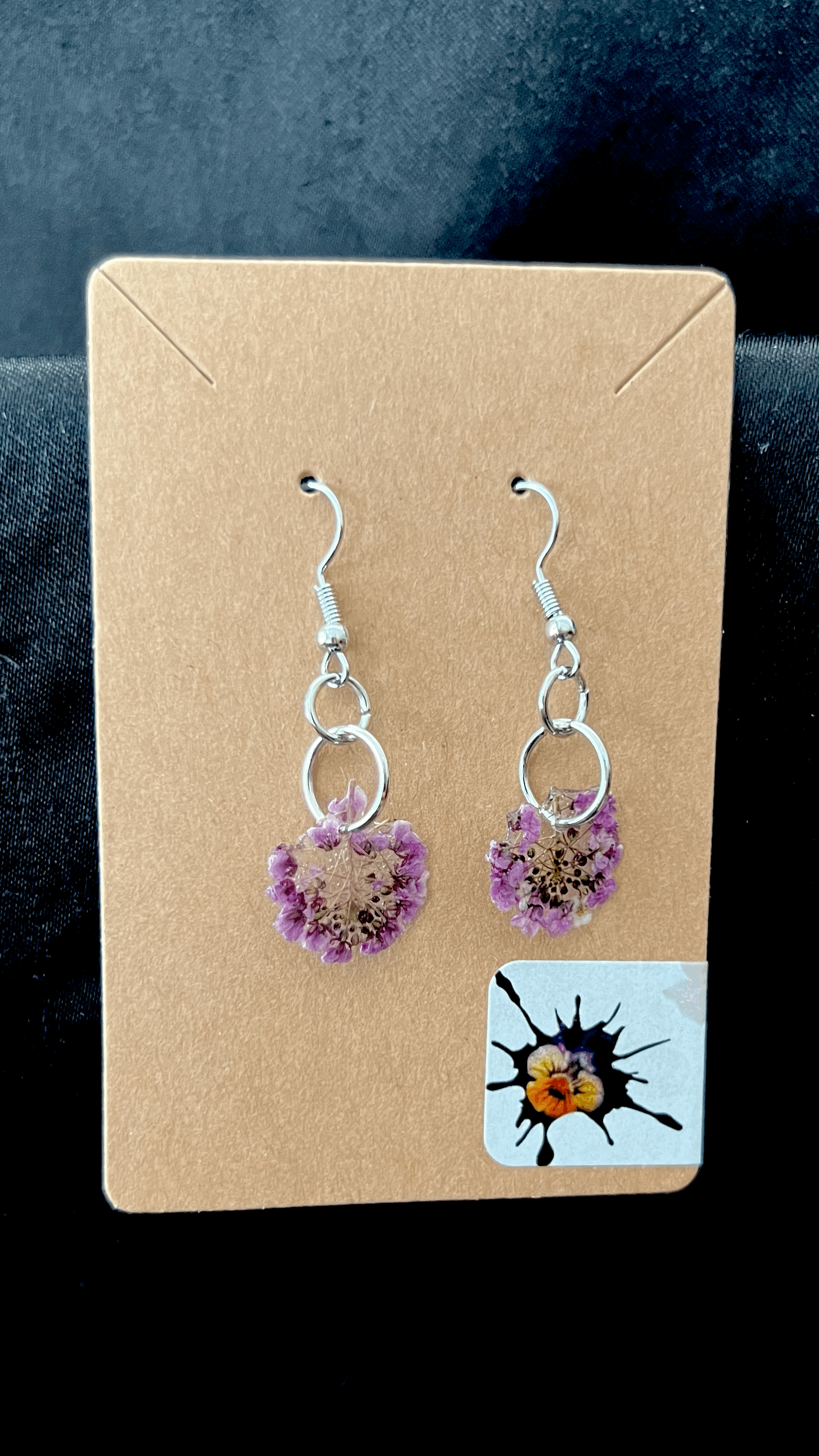 Purple Yarrow dangle