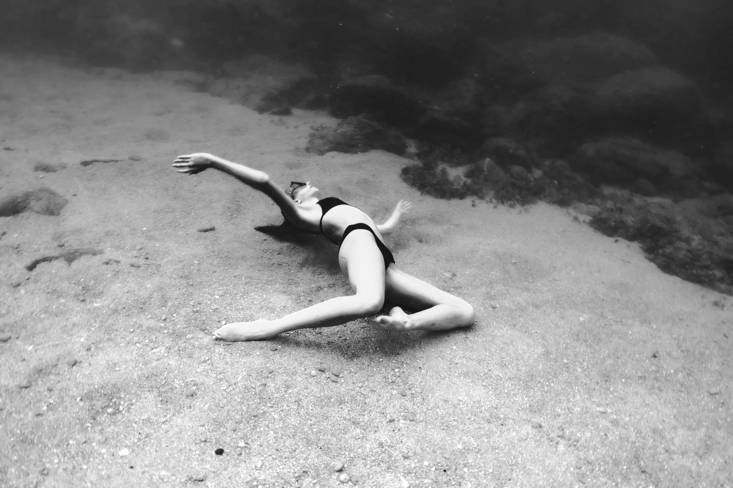 

Artistic underwater portrait in Maui — honoring liberation and natural essence in saltwater.