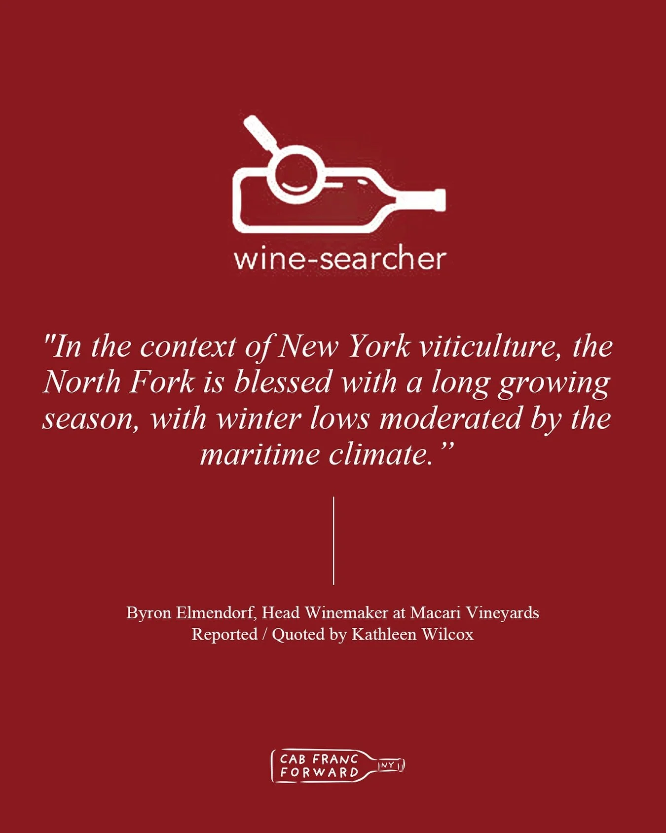 Additionally, despite unpredictable weather conditions, Elmendorf notes that Cabernet Franc&rsquo;s cold-hardiness is &ldquo;good insurance through winter months,&rdquo; making it a relatively safe bet in the context of ever-changing climate conditio