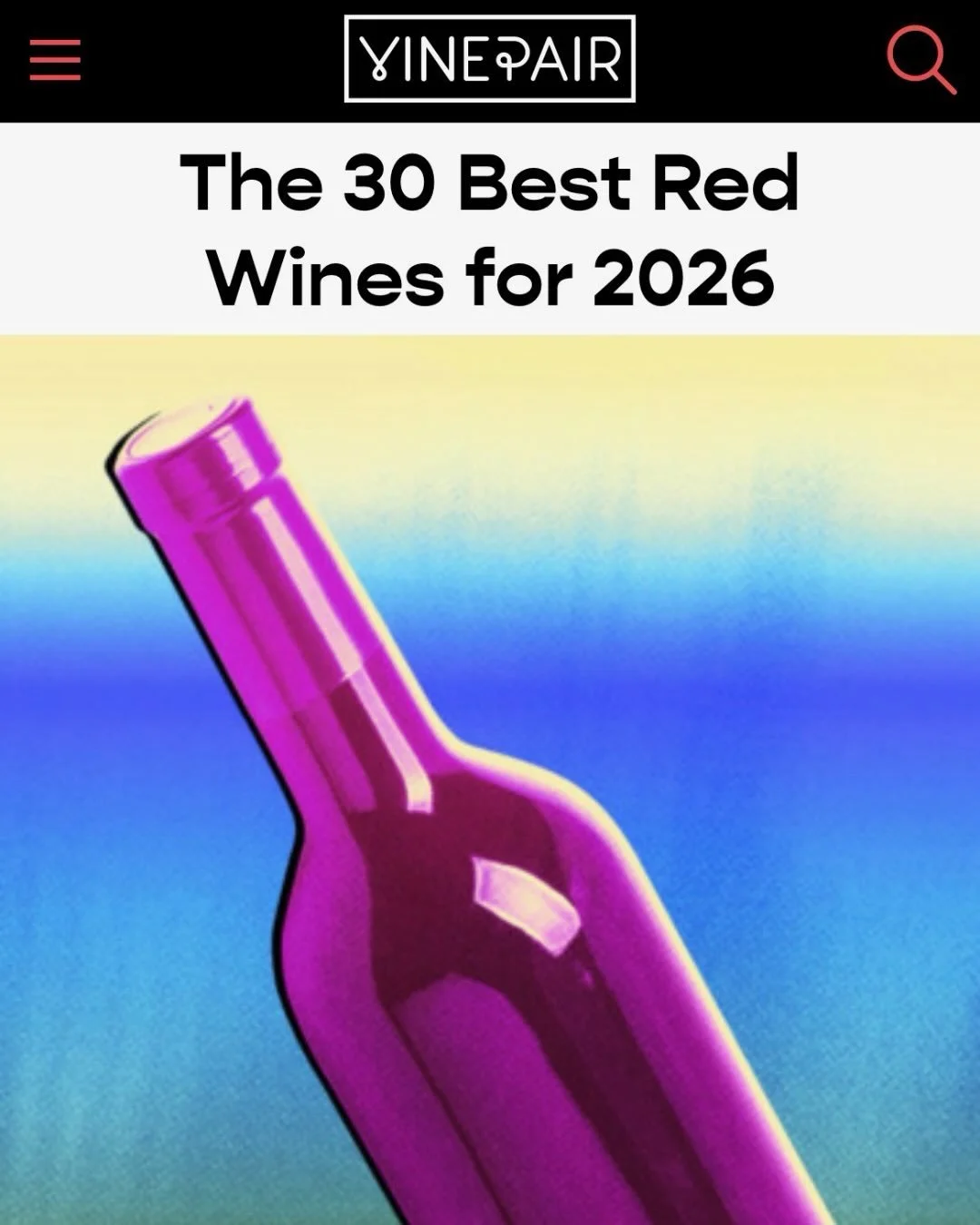 @vinepair just released their 30 Best Red Wines for 2026, and FOUR New York Cab Francs made the cut 🍷🏆

@drfrankwine @fjordvineyards @wolfferwine @forgecellars are proving what we&rsquo;ve known all along: New York Cabernet Franc stands with the wo