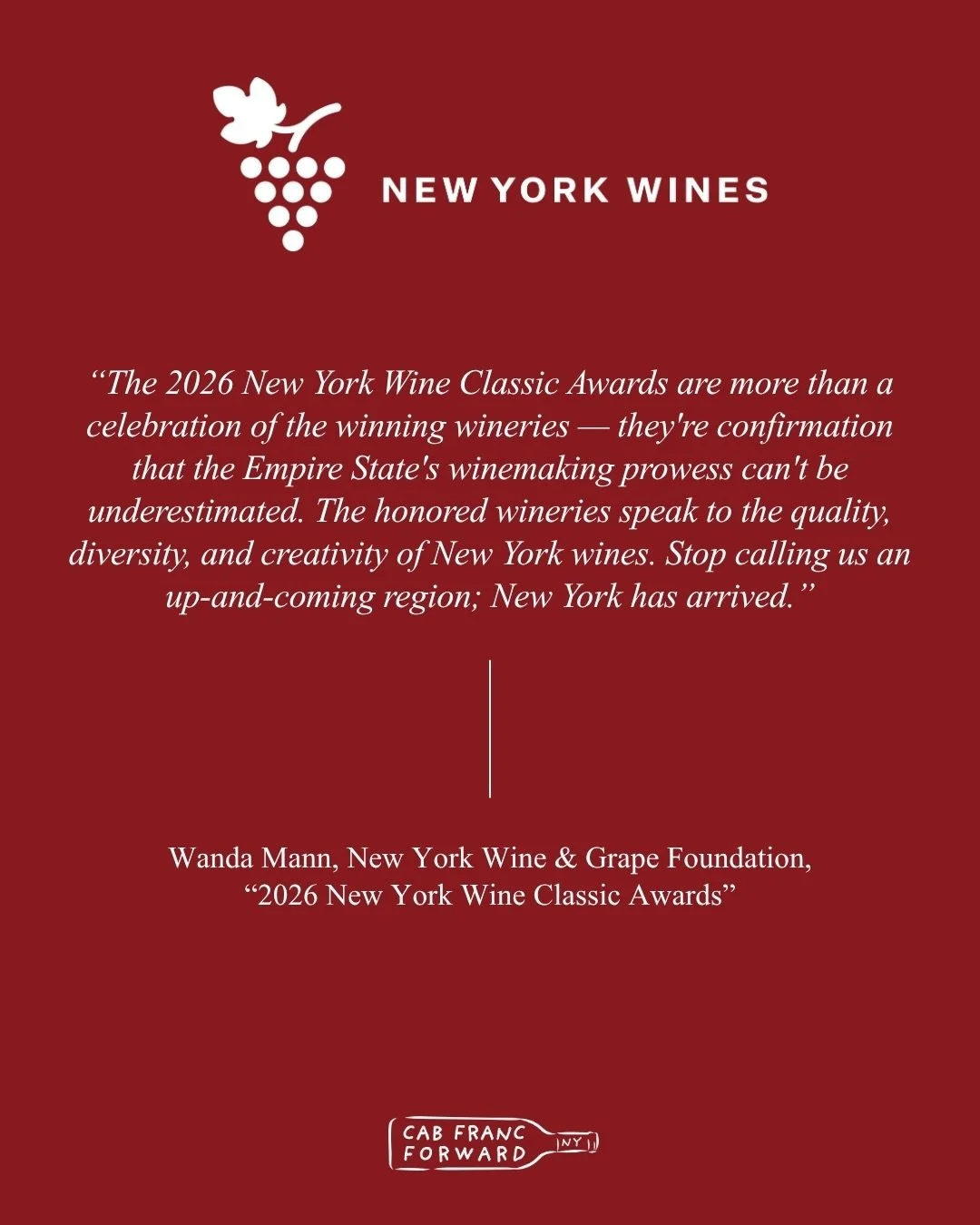 Celebrating 40 years of excellence at the New York Wine Classic! 🍷✨

A massive congratulations to all the medalists across the state, and to @millbrookwinery for earning Best Red Wine for their 2024 Cabernet Franc Clone 623.

Reflecting on the quali