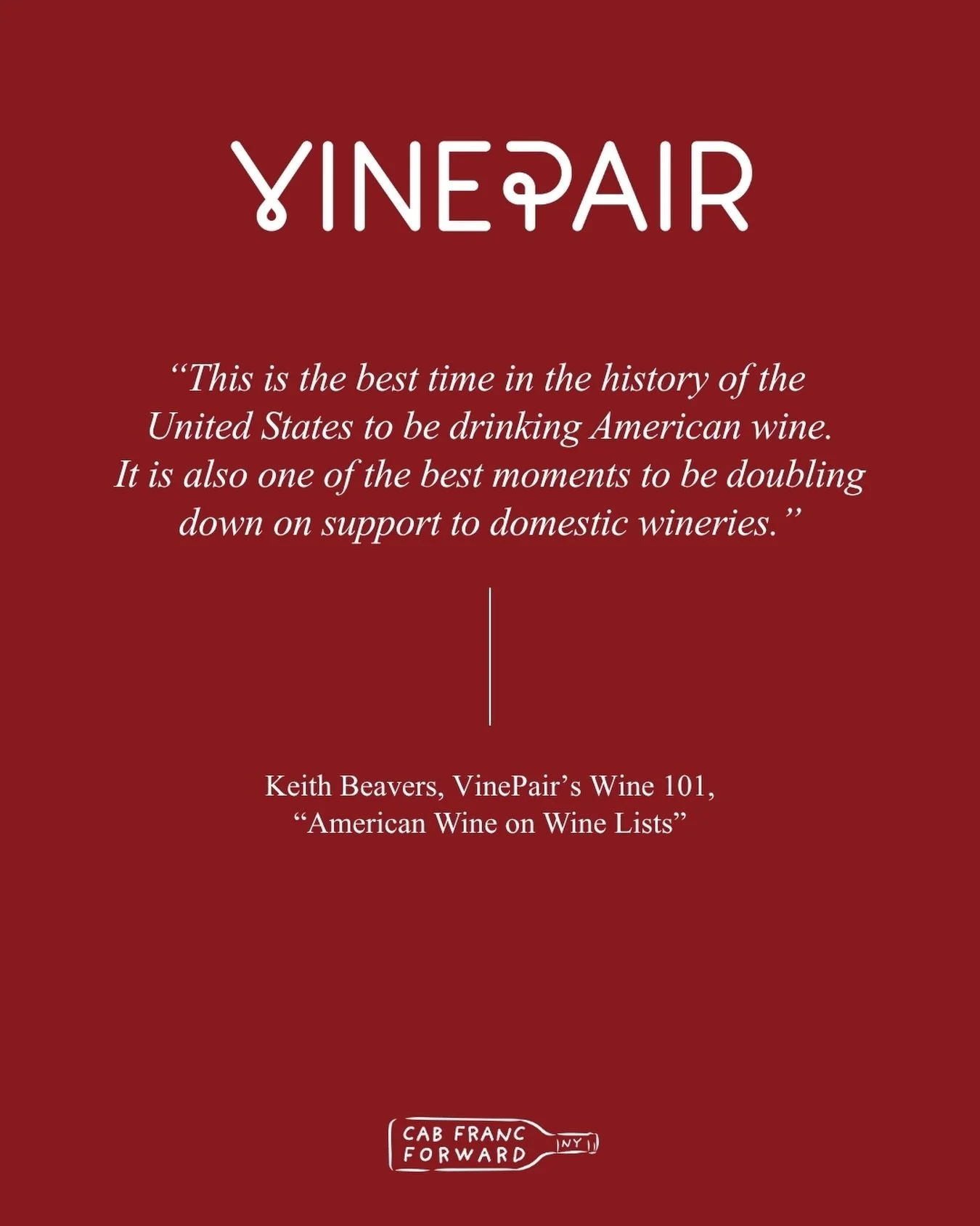 The golden age of American wine is right now. 🇺🇸🍷&nbsp;

In VinePair&rsquo;s Wine 101 episode: &ldquo;American Wine on Wine Lists,&rdquo; Keith Beavers explores why supporting domestic producers matters more than ever and how American wine is earn