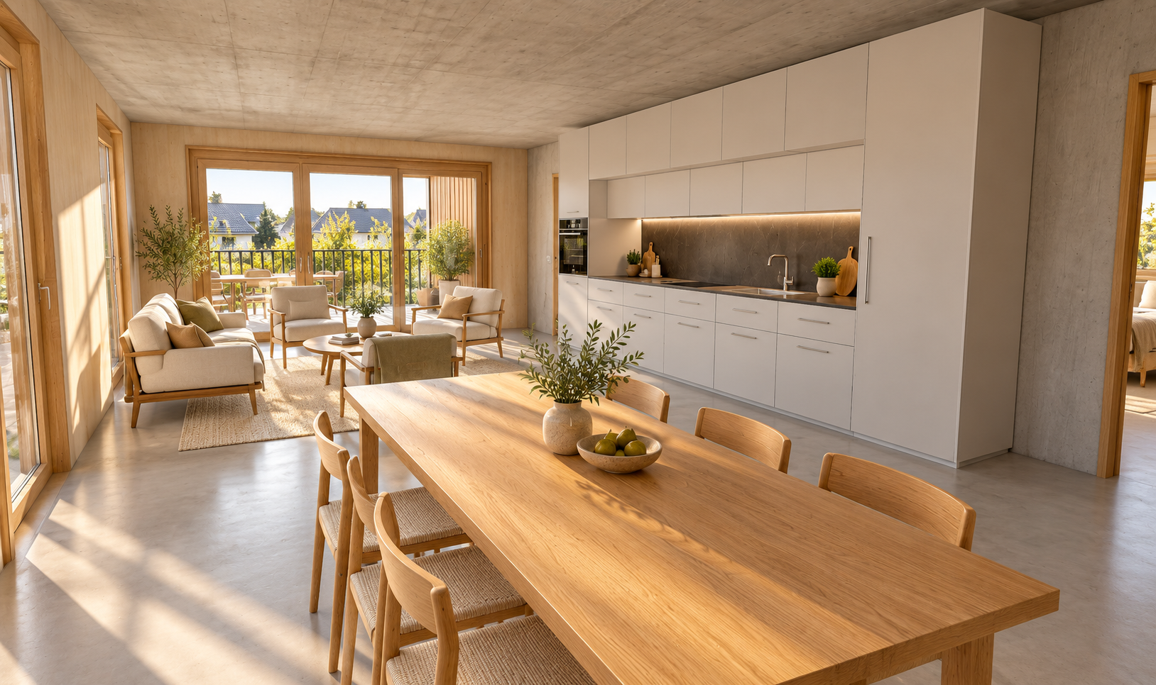 Sonniger Schweizer Wohnraum mit Küche und Essbereich-2.png