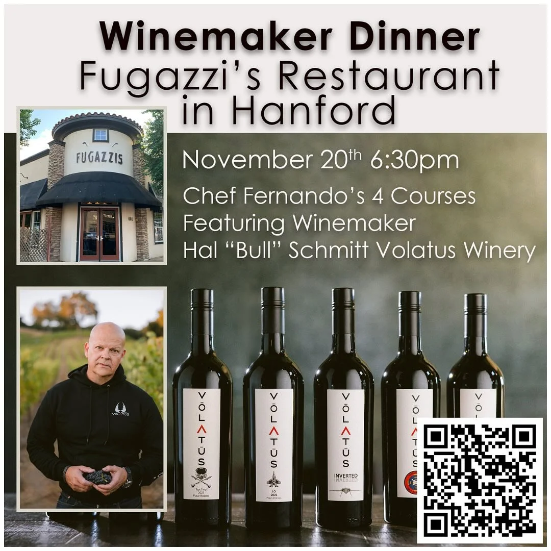 A few tickets still remain for this awesome event this week! Join us for an evening delicious food paired with VŌLATŪS wines! Hal and Chef Fernando will guide you through each dish and wine paired with entertaining stories from Hal&rsquo;s life.
Call