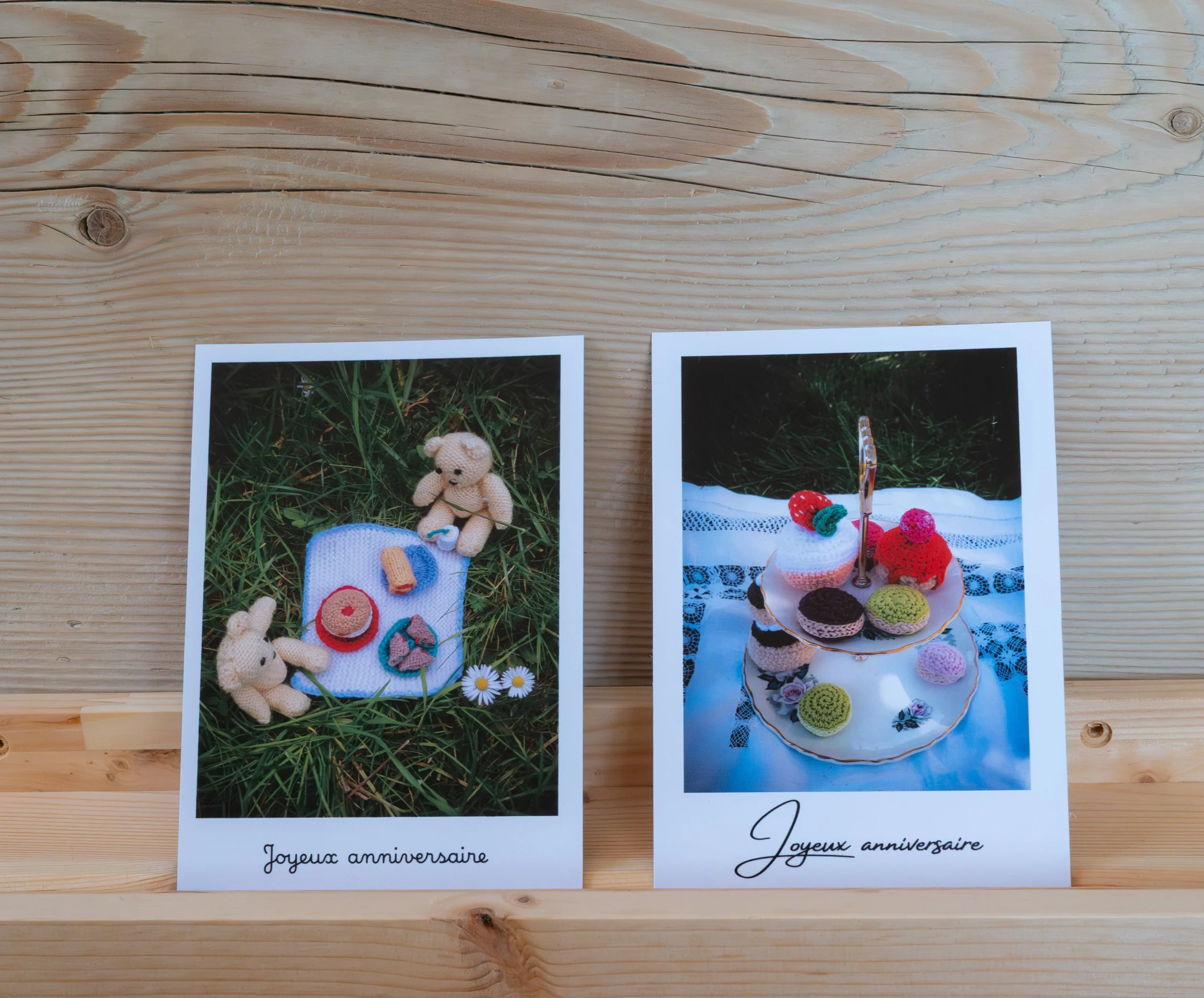 Ensemble de deux cartes d'anniversaire