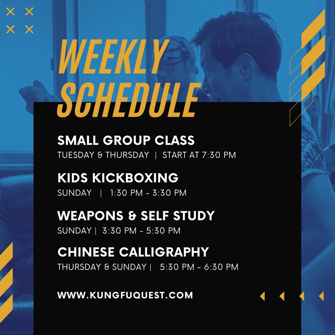 Our classes are tailored to the students present. Meaning that some days, Sifu Yeung may be teaching more Tai Chi, Push Hands, Grappling, and other days more Baguazhang, Pigua Quan or Weapons. The more students we have, the more practice we can have