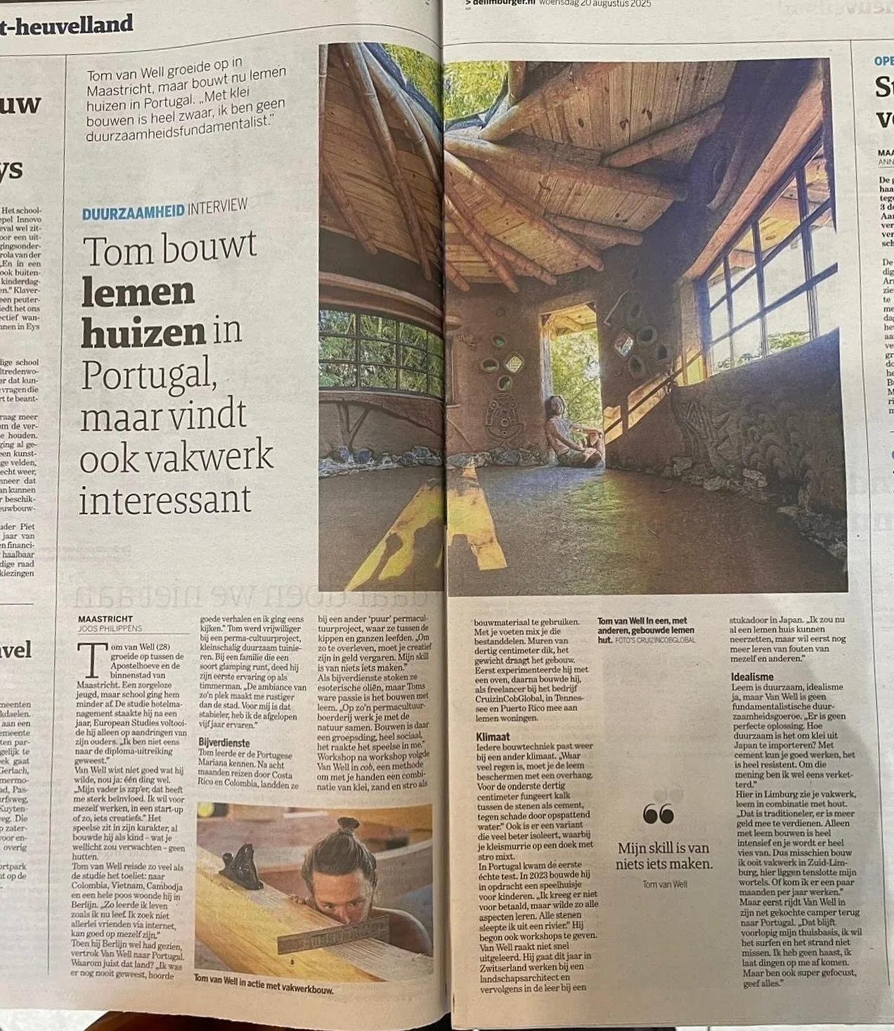 [ENGLISH TRANSLATION ARTICLE IN COMMENTS]

Last week the provincial newspaper, @delimburger , came by for an interview. Thanks to journalist Joos Philippens for skillfully and without any fuss typing this. I feel aknowledged and proud!

p.s. I think 