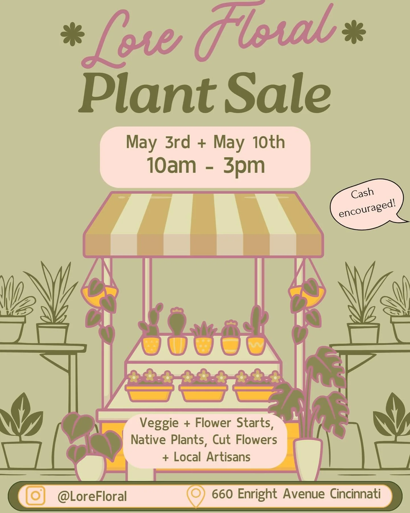 Local friends, come see me at the Lore Plant Sale this Saturday! The weather will be perfect, and I&rsquo;ll have new designs available.  I can&rsquo;t wait to shop there myself!