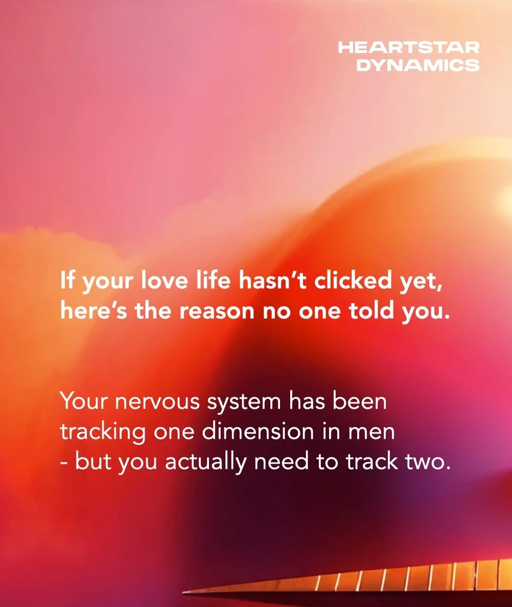 If your love life hasn&rsquo;t clicked, there&rsquo;s a simple reason:

Your body has been tracking only one dimension in men -but it is actually tracking two:

Sensitivity &mdash; does he feel you?
Regulation &mdash; can he hold what he feels?

Most