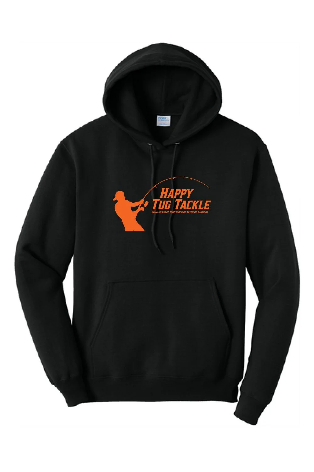 Black Hoodie with Orange Logo