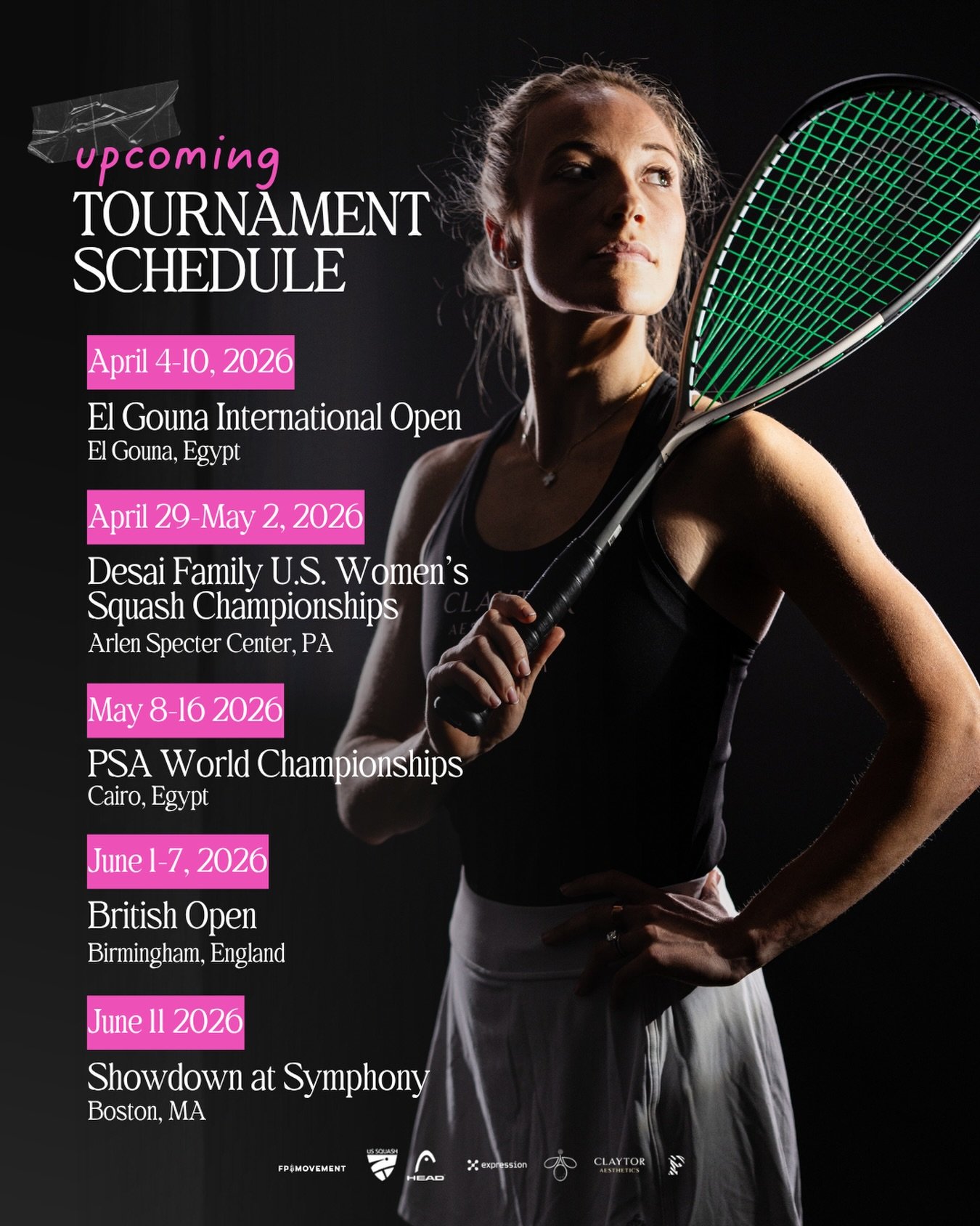 Q2 kickoff💥 Schedule is stacked and can&rsquo;t wait to be back in action😤🐕

El Gouna Open 1st Round👉 April 4, @4pm local time🤸&zwj;♂️
Tune in on @squash.tv